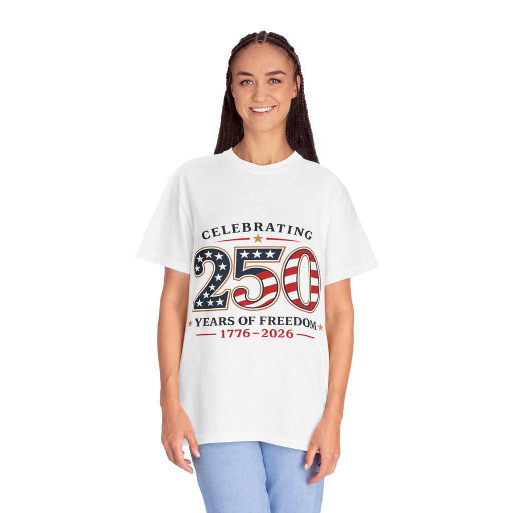 250 Years of Freedom 1776-2026 T-shirt | American Flag Patriotic Tee