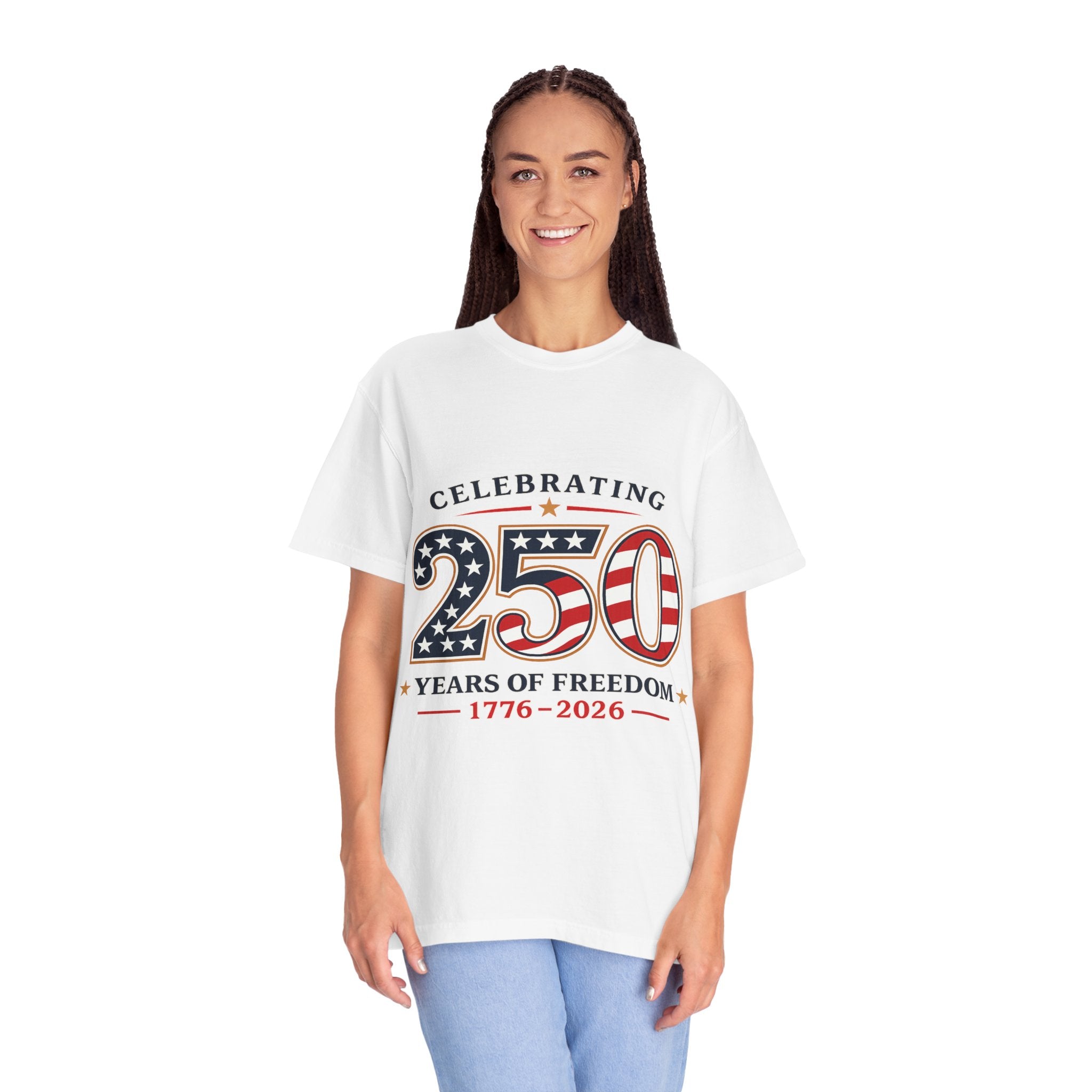 250 Years of Freedom 1776-2026 T-shirt | American Flag Patriotic Tee