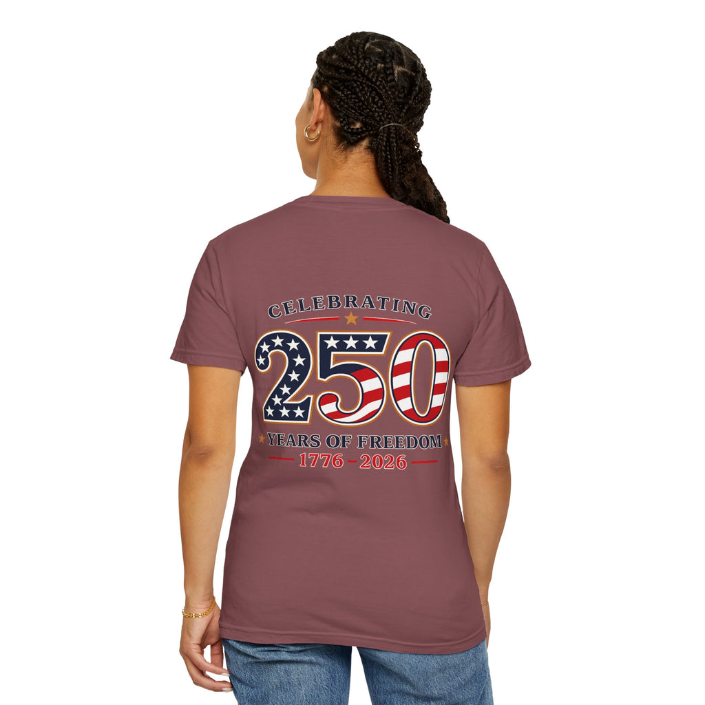 250 Years of Freedom 1776-2026 T-shirt | American Flag Patriotic Tee