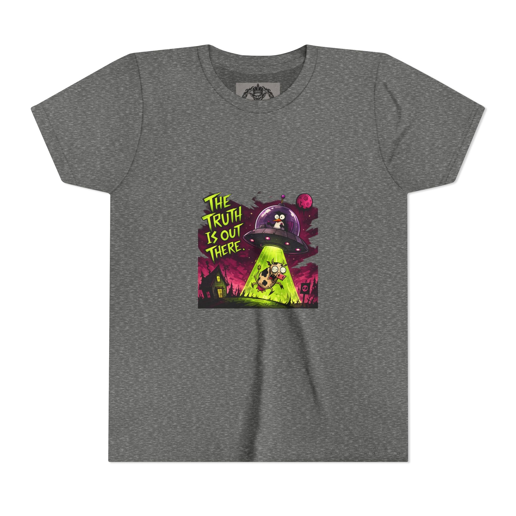 The Truth Is Out There Youth Tee | Alien UFO Graphic | Penguin | Cow