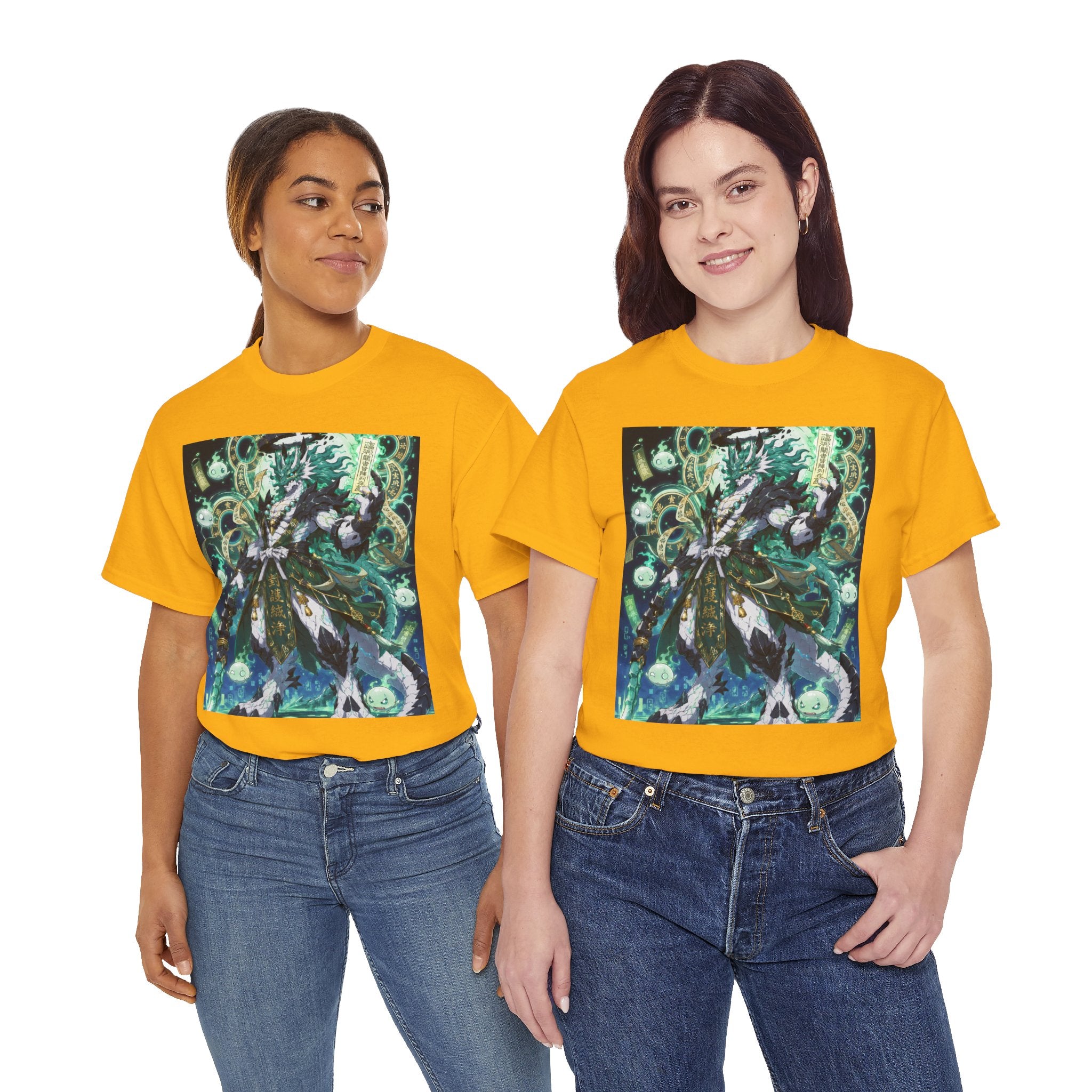 Mystic Forest Sorcerer T-Shirt | Fantasy Mage Illustration, Green Aura