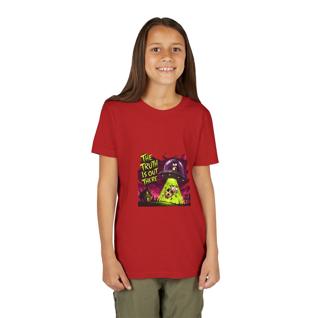 The Truth Is Out There Youth Tee | Alien UFO Graphic | Penguin | Cow