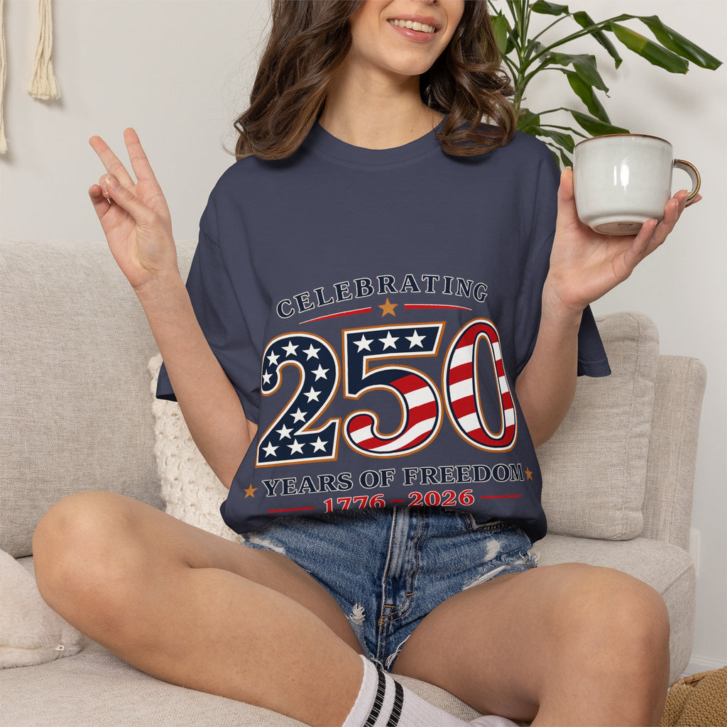 250 Years of Freedom 1776-2026 T-shirt | American Flag Patriotic Tee