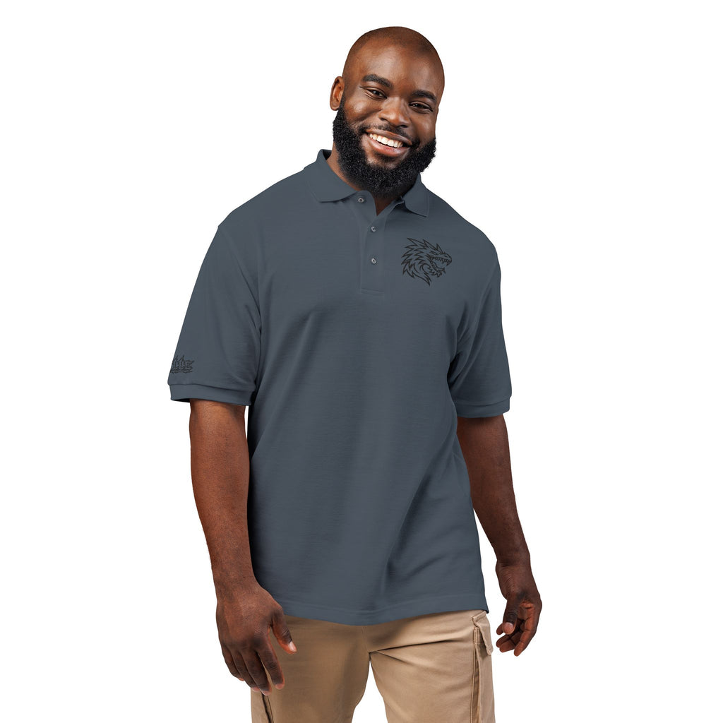 Embroidered Dragon Crest Polo Shirt — Men's Casual Golf & Workwear