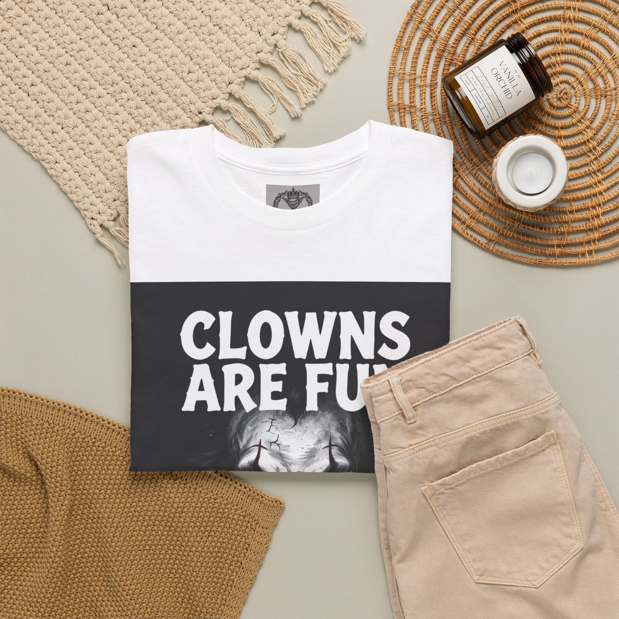 Creepy Clown T-Shirt — "Clowns Are Fun Until They're Not" Horror Tee