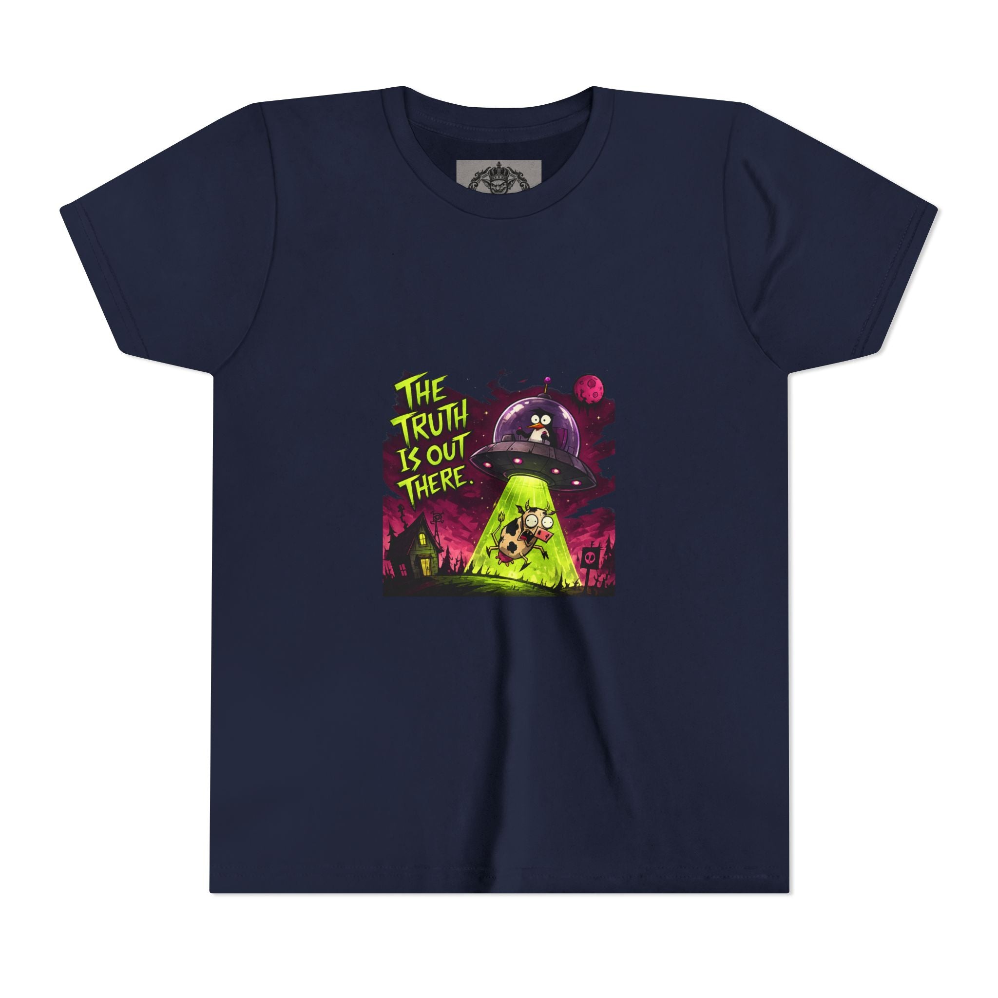 The Truth Is Out There Youth Tee | Alien UFO Graphic | Penguin | Cow