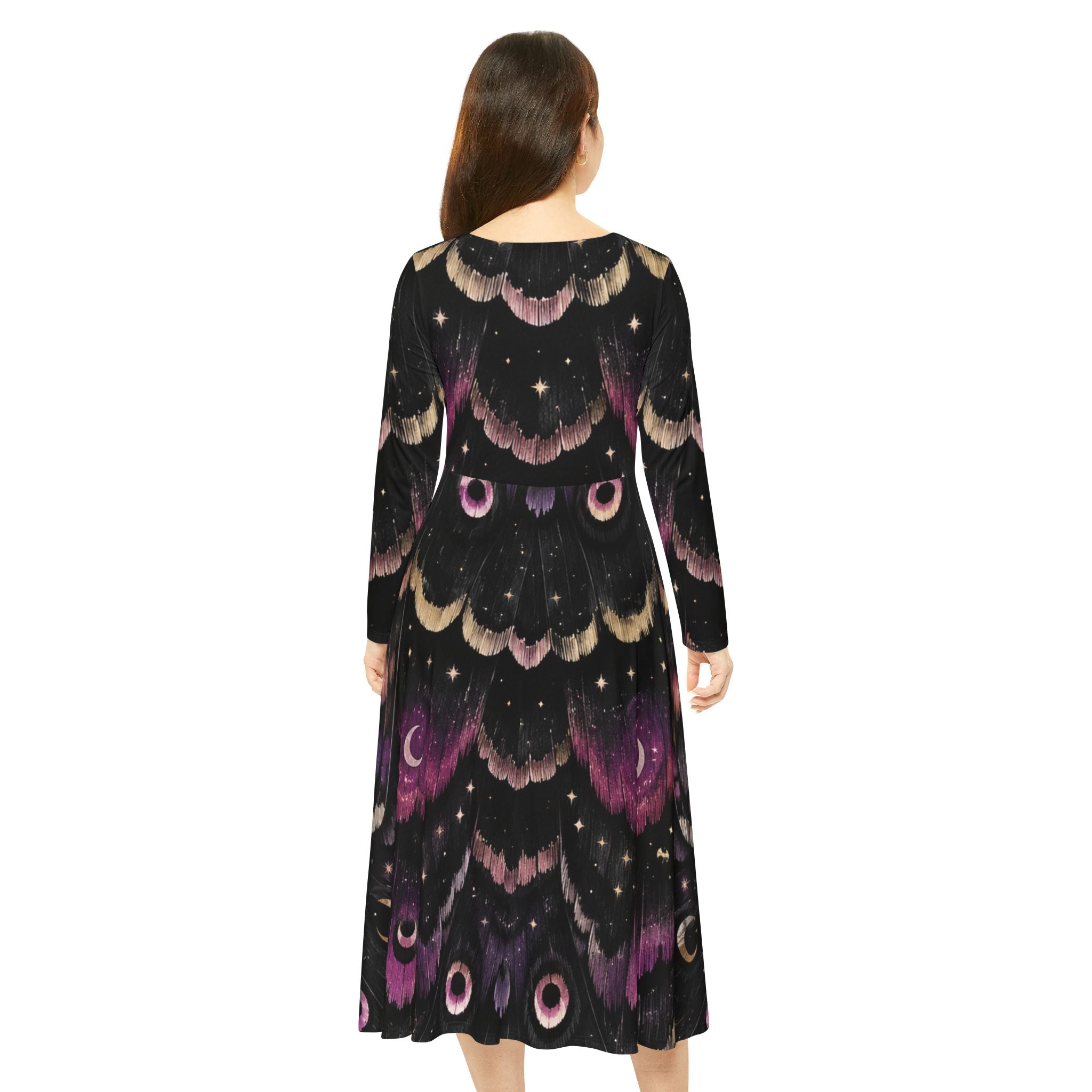 Mystical Moth Wing Moon dress | Long Sleeve Dress
