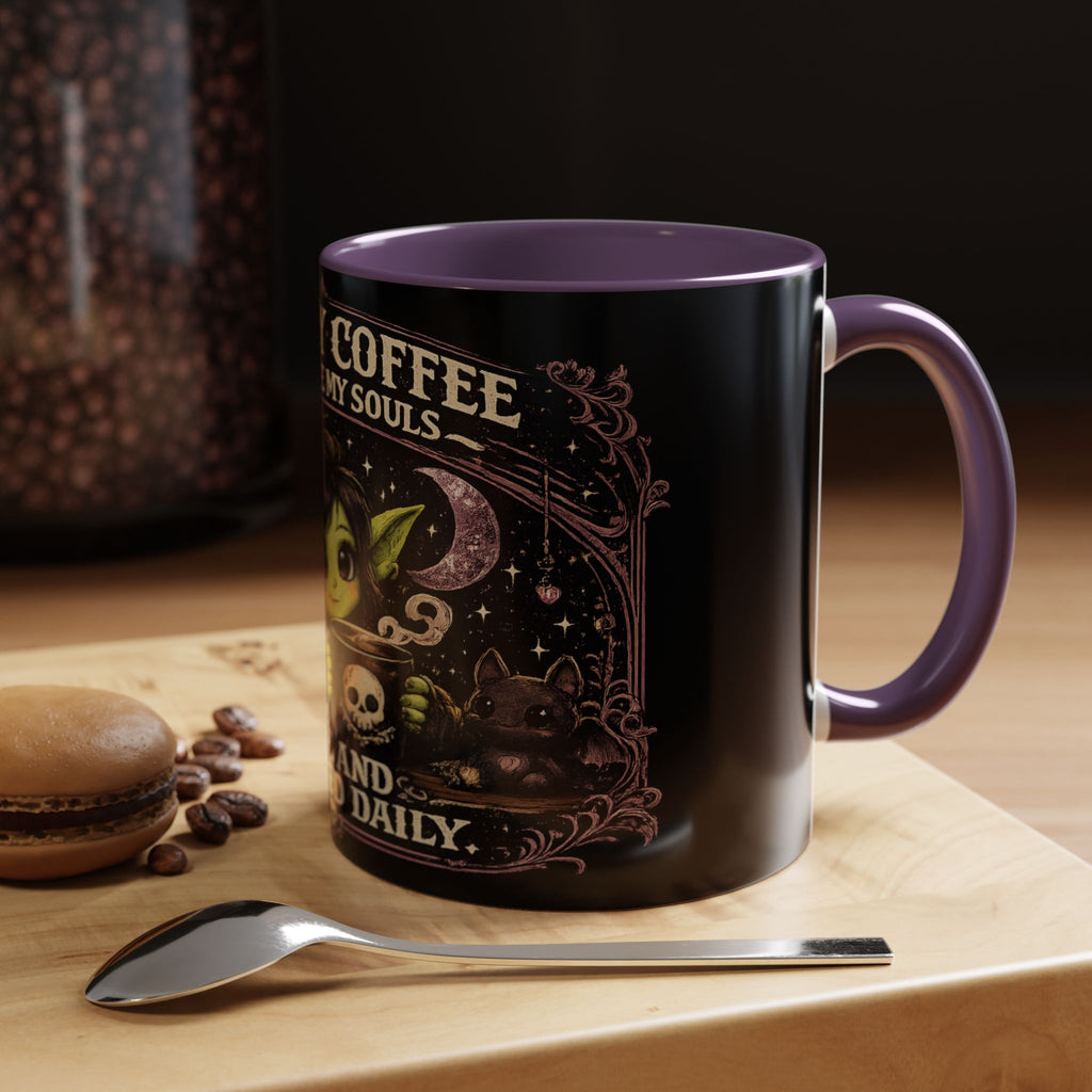 Like My Coffee Mug — "Like I Like My Souls: Dark and Consumed Daily" Goth Coffee Mug