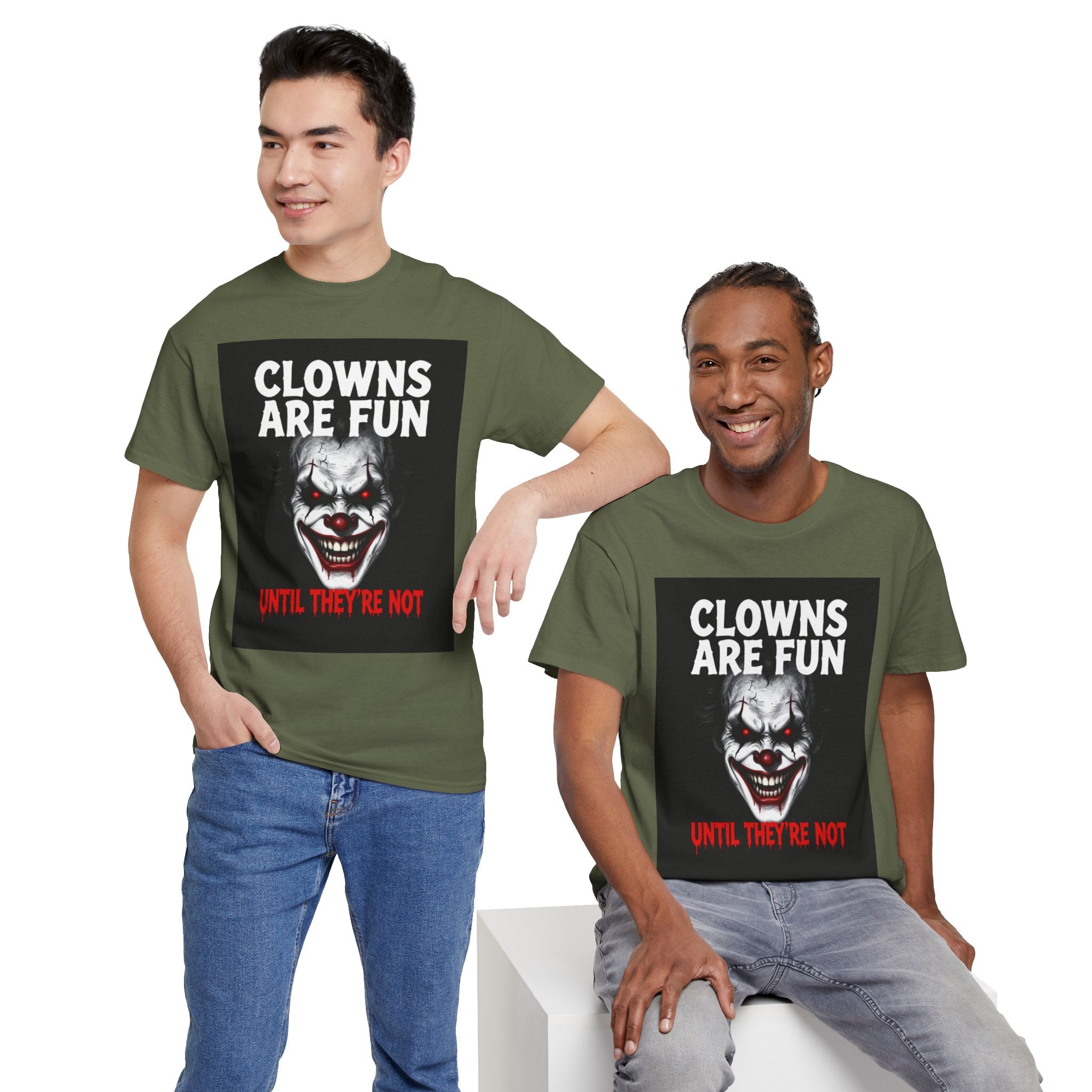 Creepy Clown T-Shirt — "Clowns Are Fun Until They're Not" Horror Tee