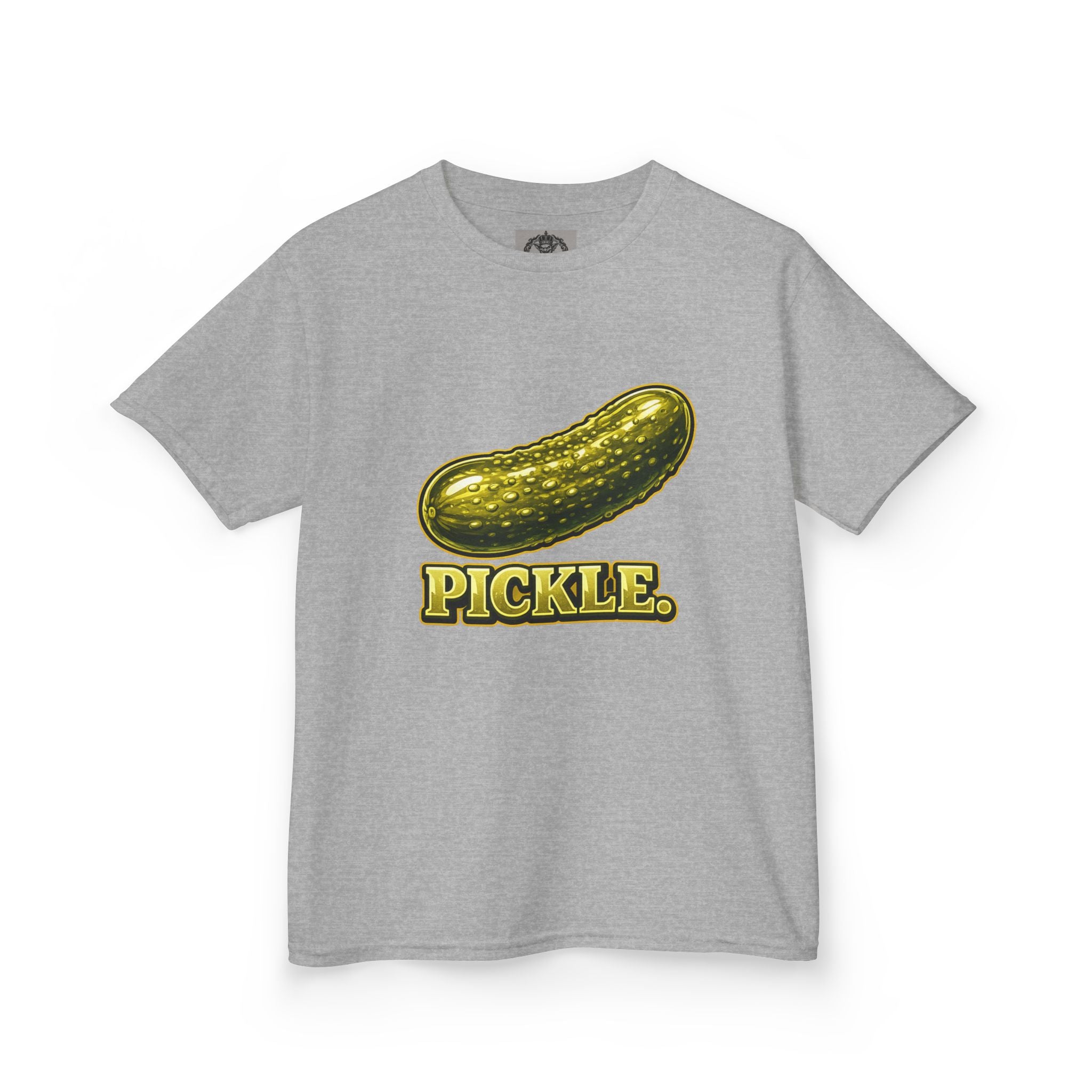 Kids' Pickle Graphic Tee – 'PICKLE.' Vintage Cartoon Pickle Shirt for Children