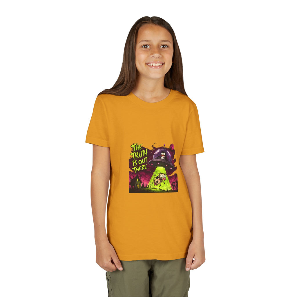 The Truth Is Out There Youth Tee | Alien UFO Graphic | Penguin | Cow