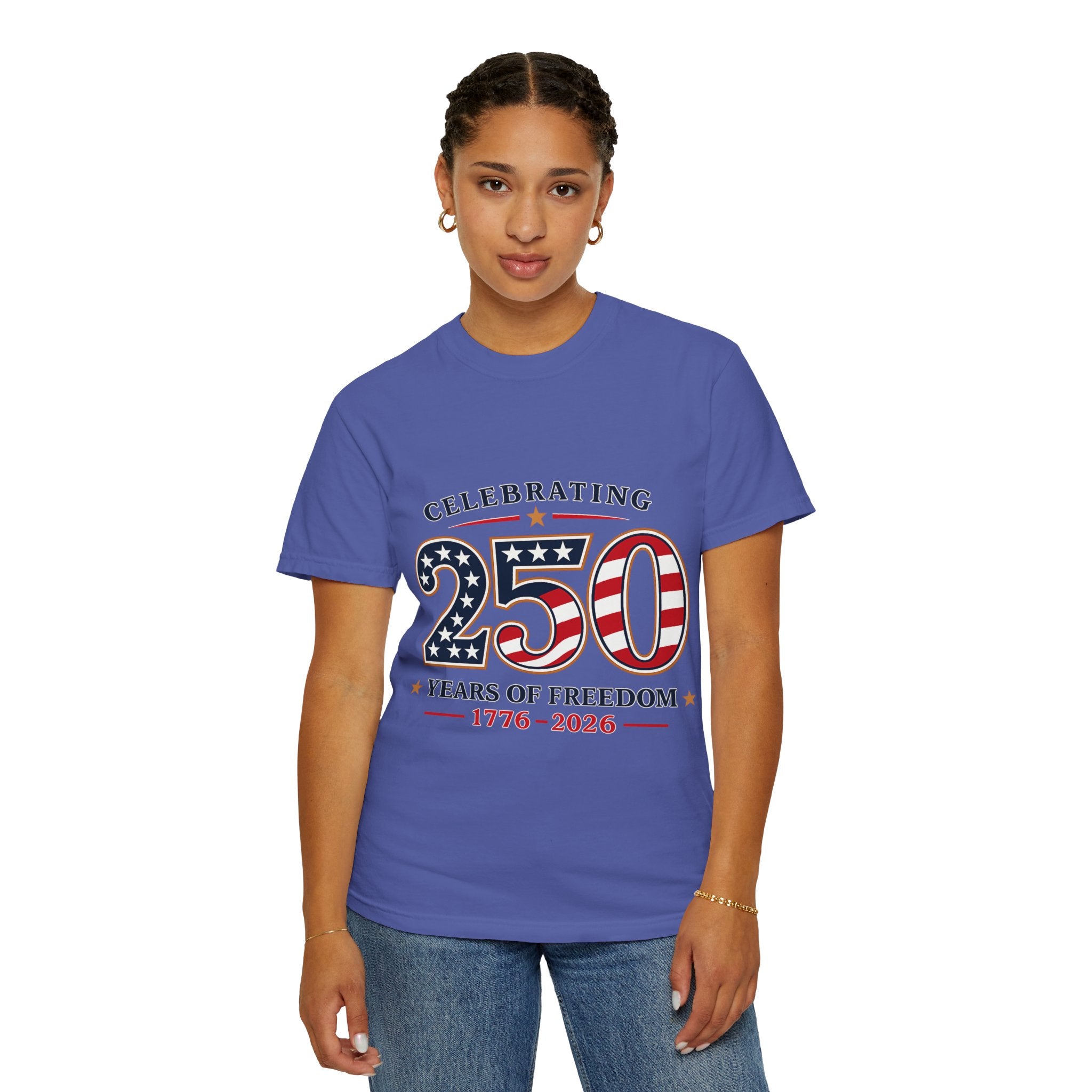 250 Years of Freedom 1776-2026 T-shirt | American Flag Patriotic Tee