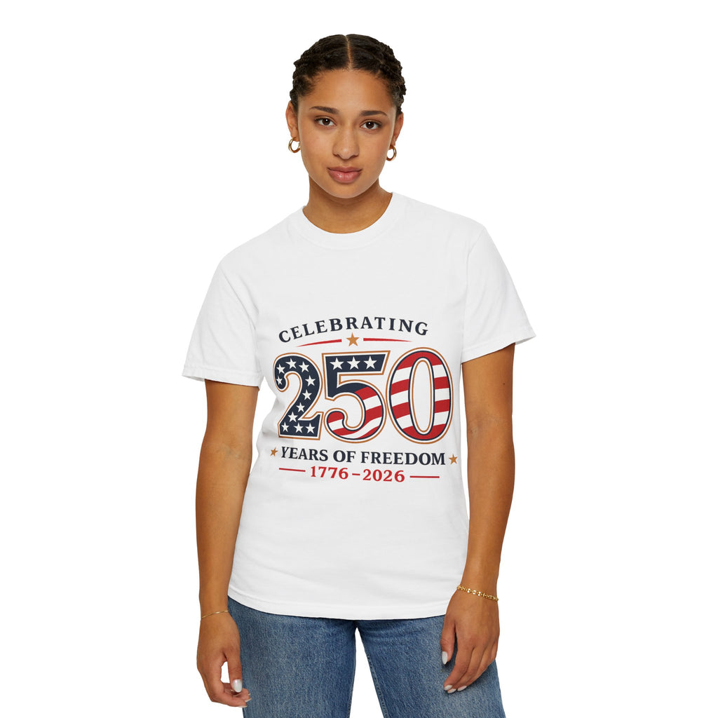 250 Years of Freedom 1776-2026 T-shirt | American Flag Patriotic Tee