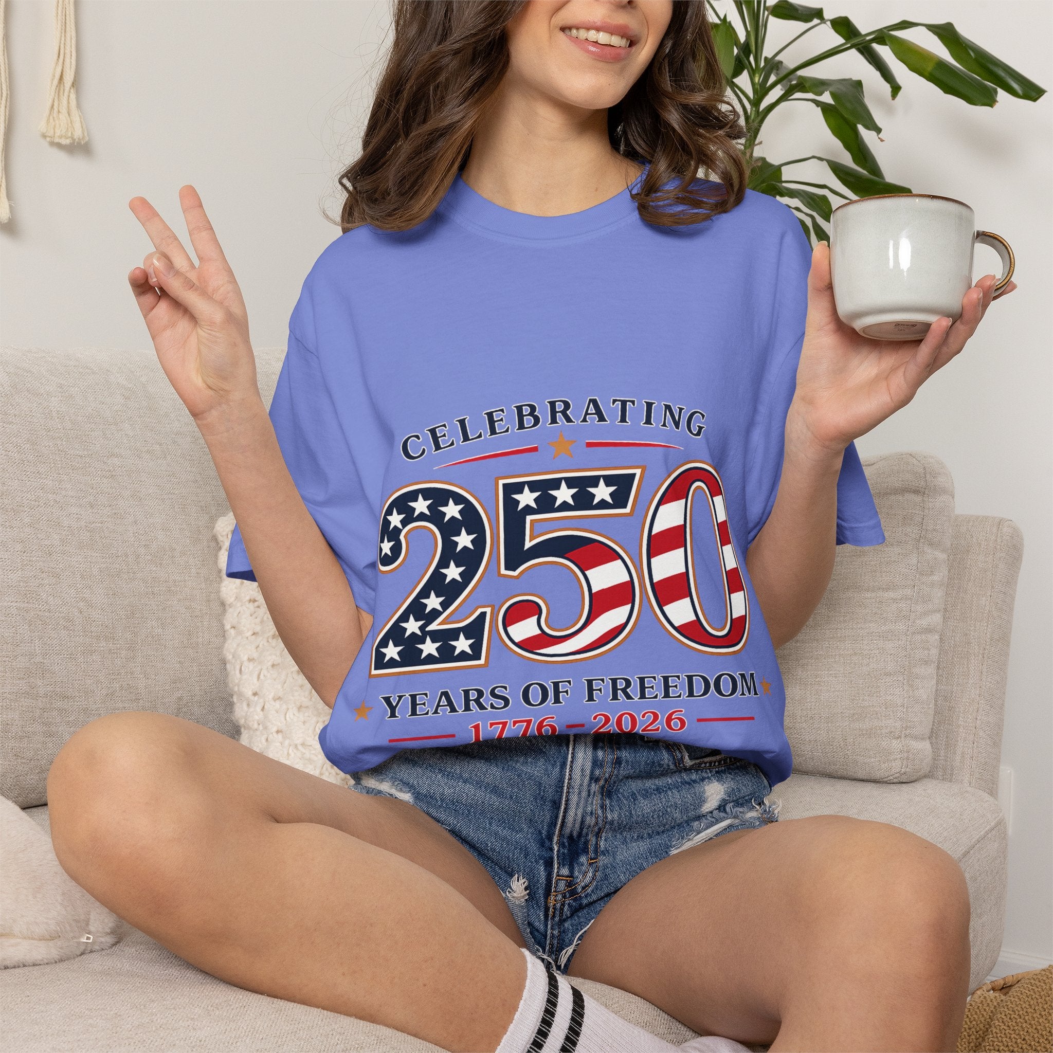 250 Years of Freedom 1776-2026 T-shirt | American Flag Patriotic Tee