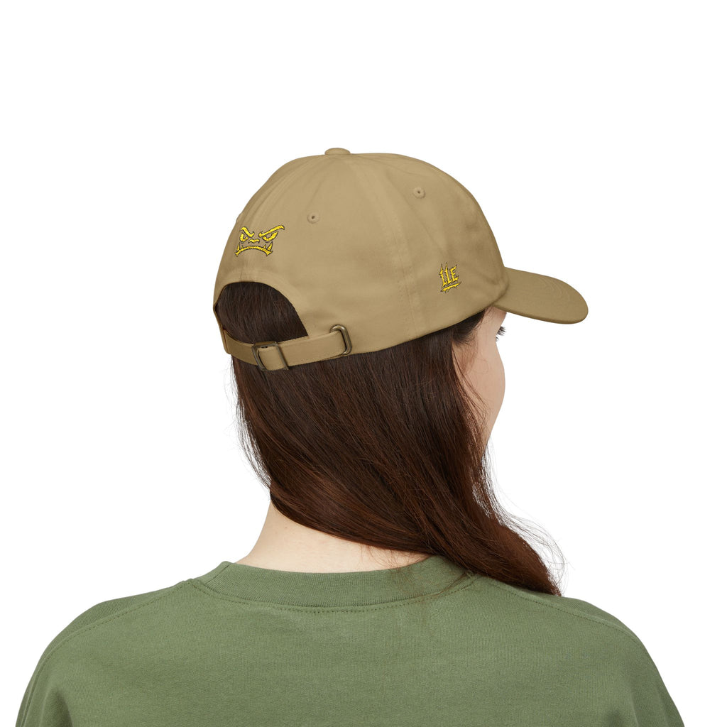 Golden Griffin Embroidered Cap | White Classic Dad Cap