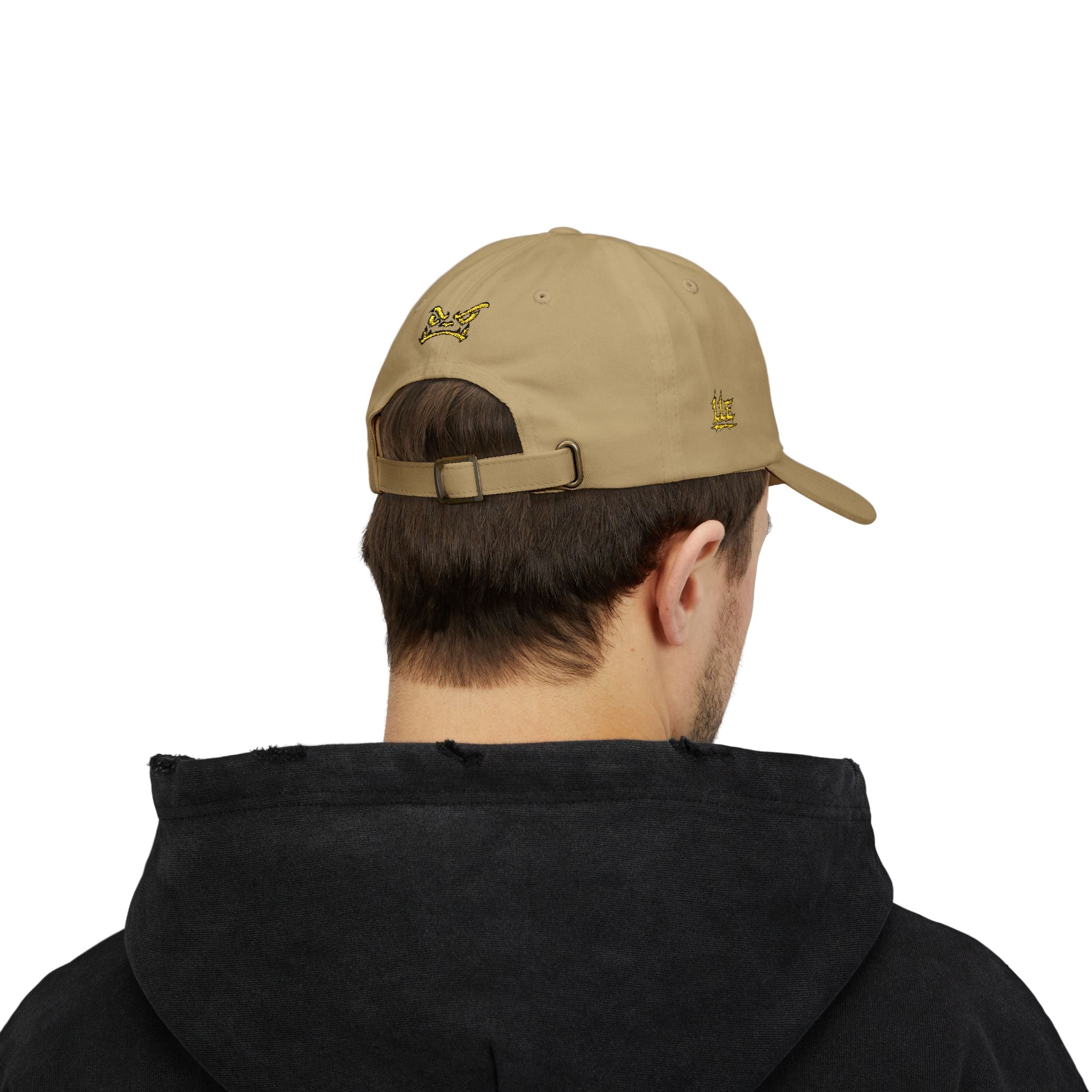 Golden Griffin Embroidered Cap | White Classic Dad Cap