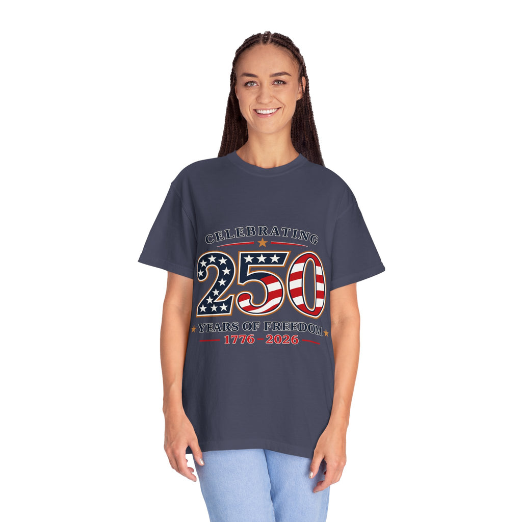 250 Years of Freedom 1776-2026 T-shirt | American Flag Patriotic Tee