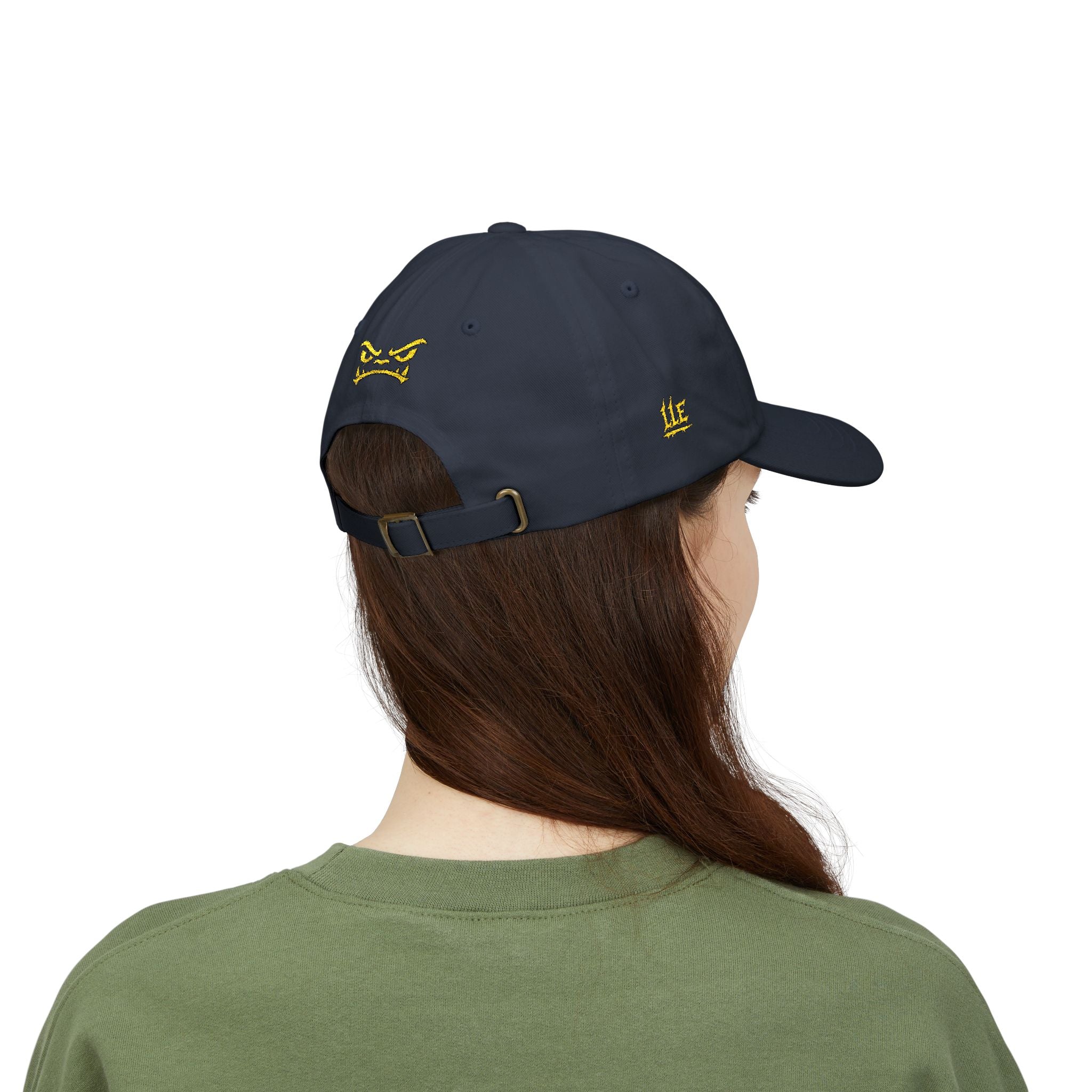 Golden Griffin Embroidered Cap | White Classic Dad Cap
