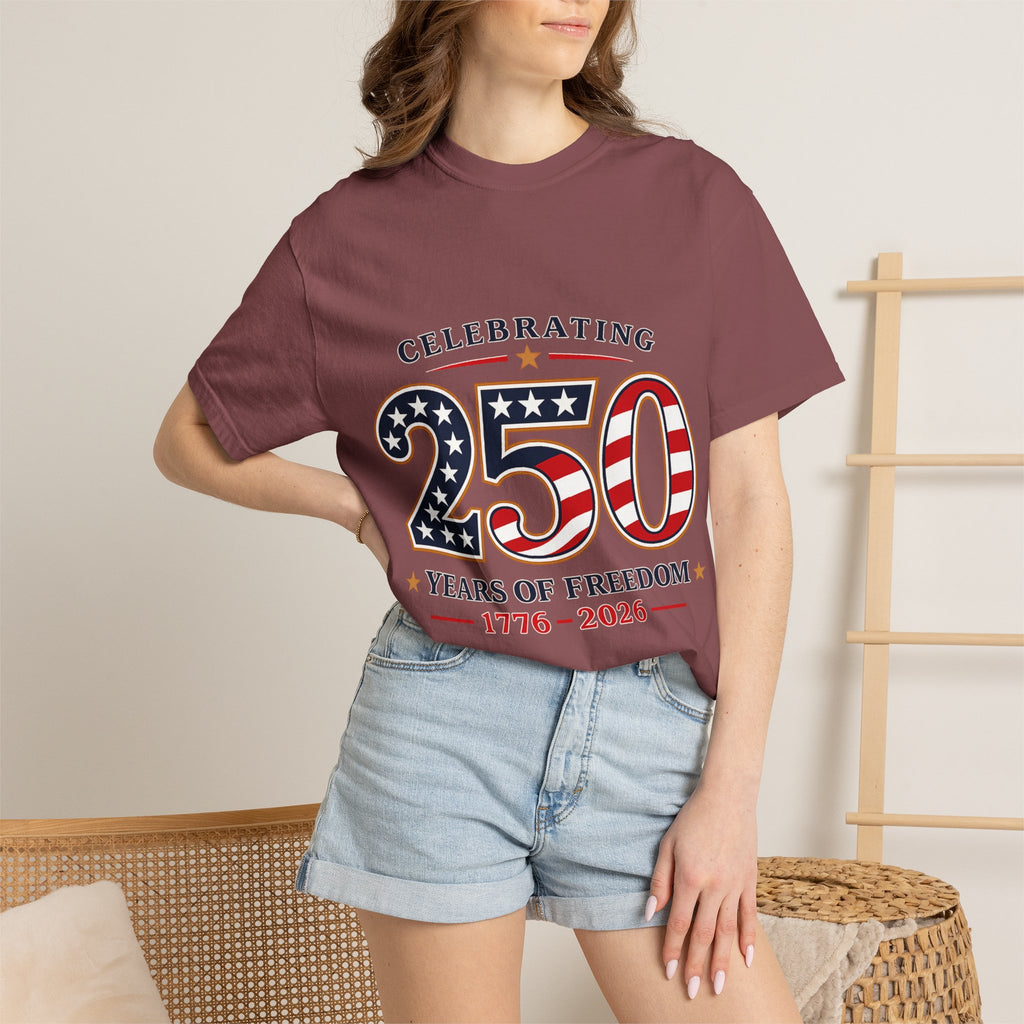 250 Years of Freedom 1776-2026 T-shirt | American Flag Patriotic Tee