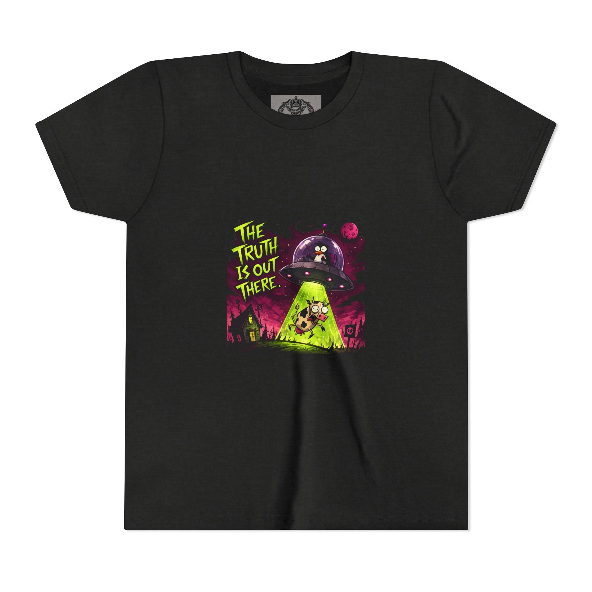The Truth Is Out There Youth Tee | Alien UFO Graphic | Penguin | Cow