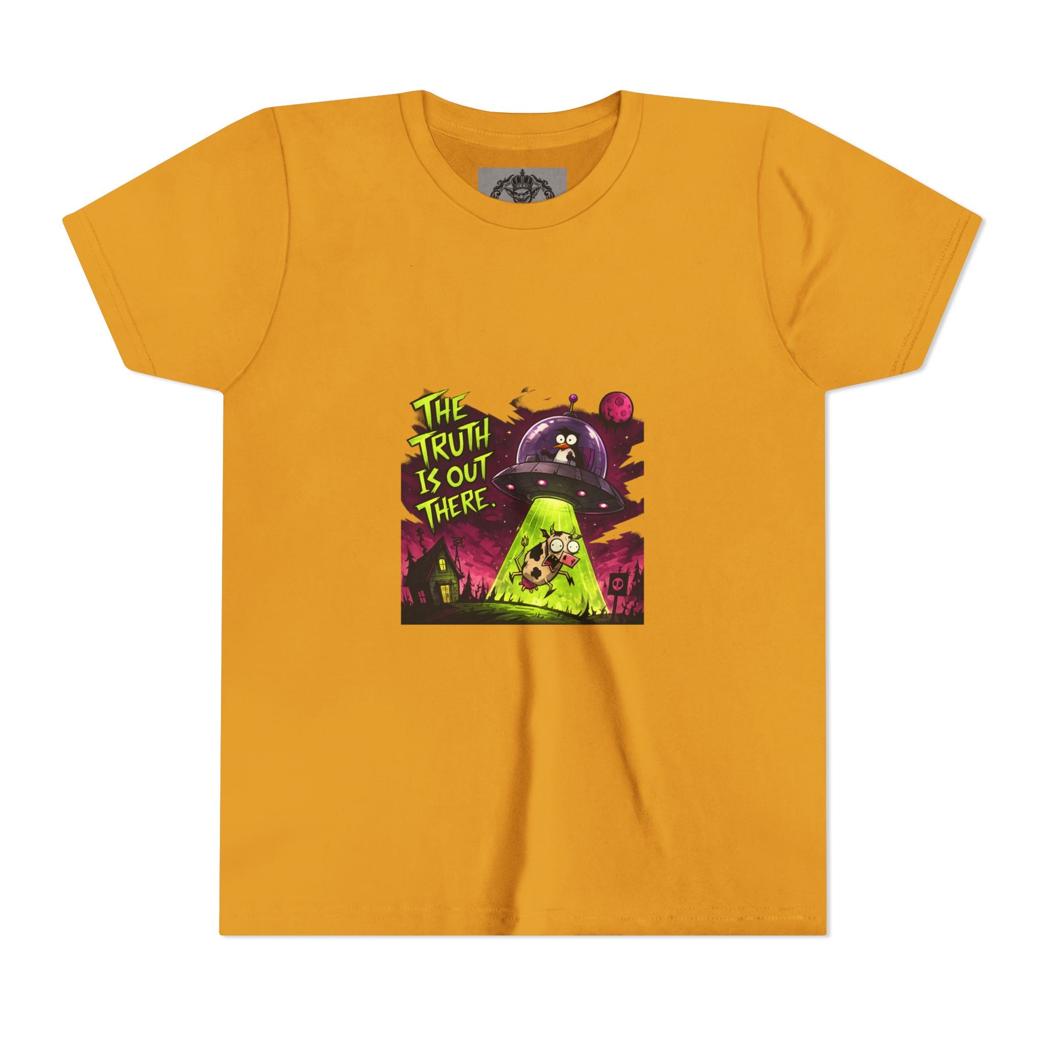 The Truth Is Out There Youth Tee | Alien UFO Graphic | Penguin | Cow