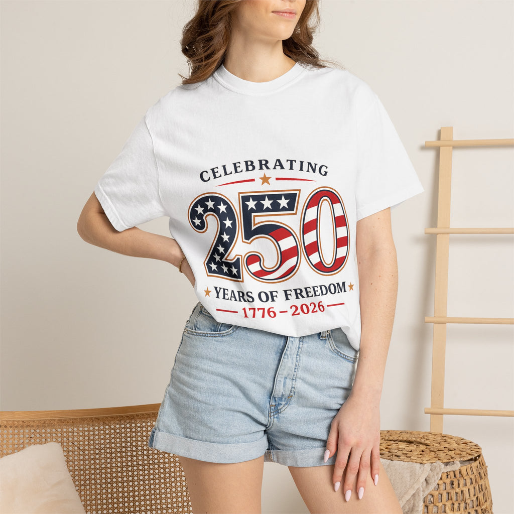 250 Years of Freedom 1776-2026 T-shirt | American Flag Patriotic Tee