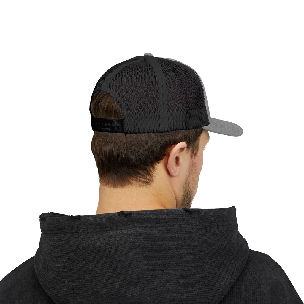 Eagle Head Embroidered Snapback Trucker Cap — Patriotic Mesh Baseball Hat
