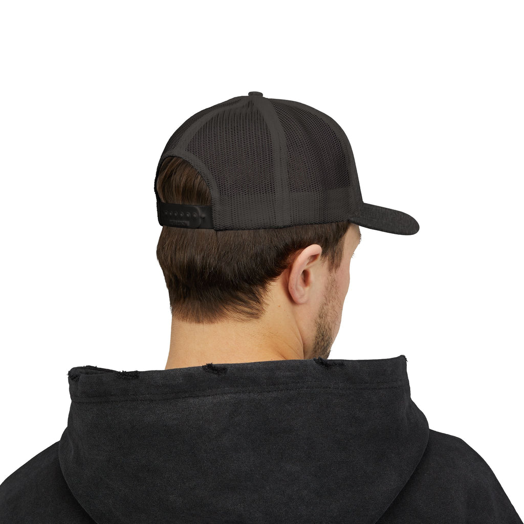 Eagle Head Embroidered Snapback Trucker Cap — Patriotic Mesh Baseball Hat