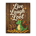 Live Laugh Loot Dragon Canvas