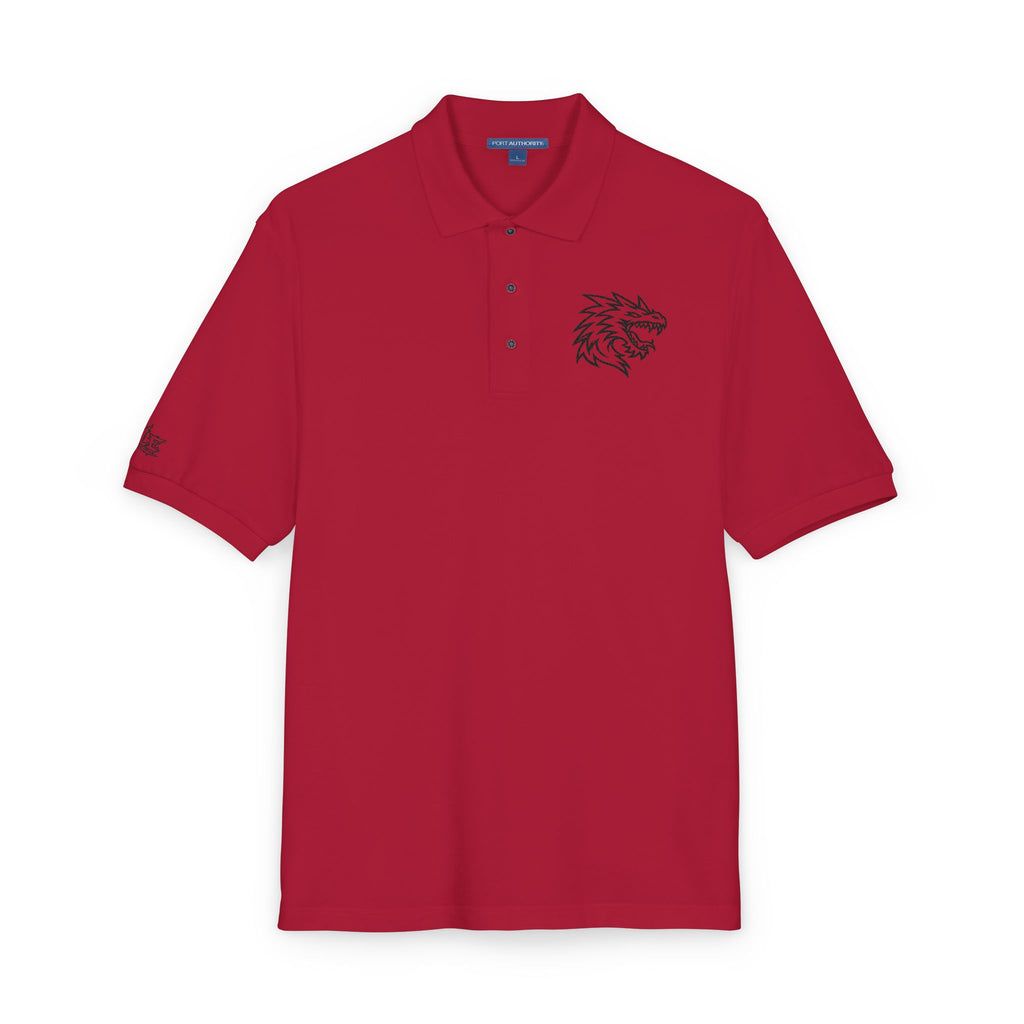 Embroidered Dragon Crest Polo Shirt — Men's Casual Golf & Workwear