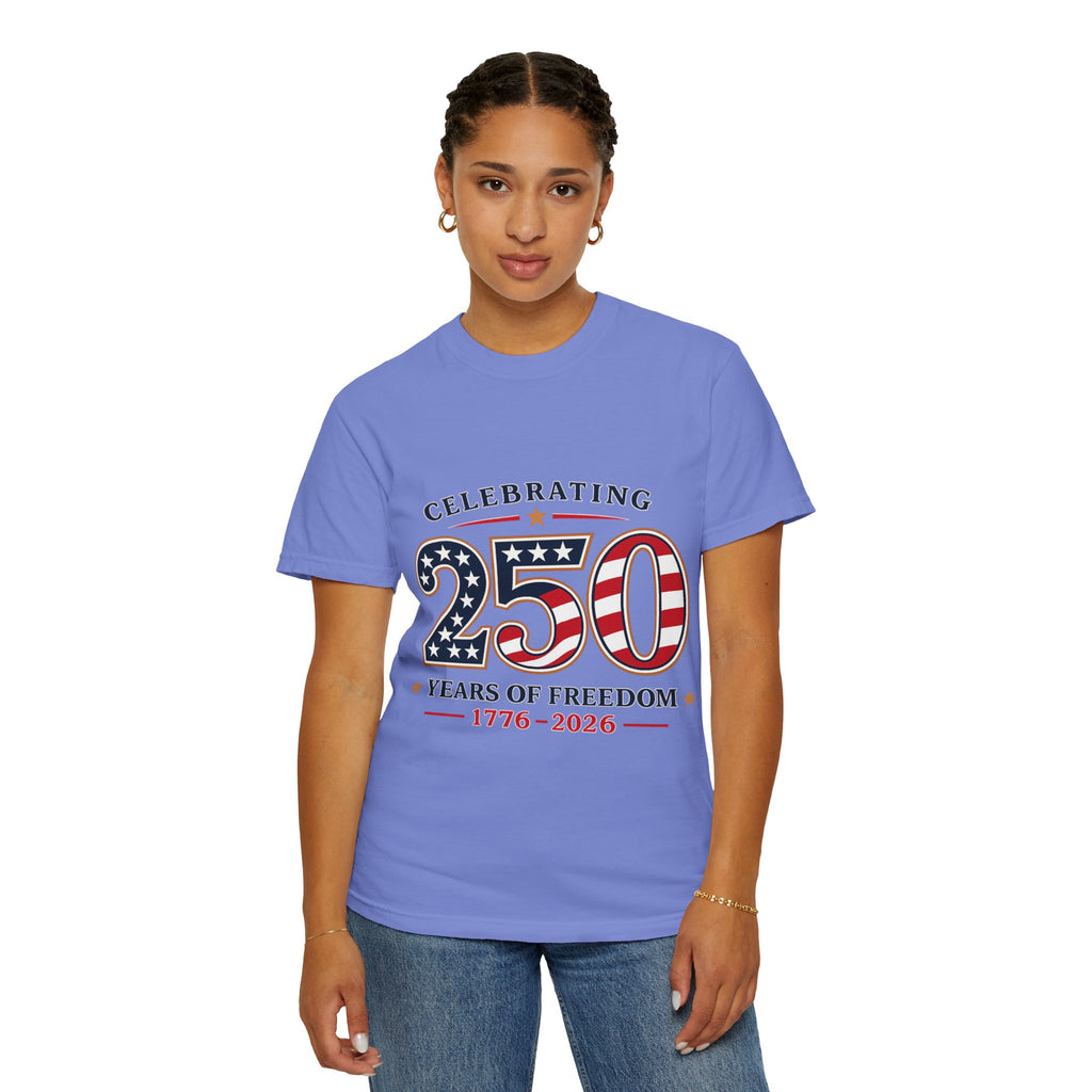 250 Years of Freedom 1776-2026 T-shirt | American Flag Patriotic Tee