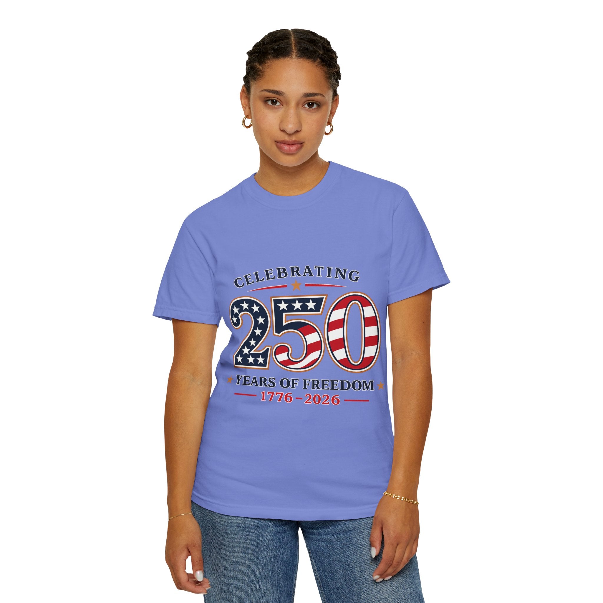 250 Years of Freedom 1776-2026 T-shirt | American Flag Patriotic Tee