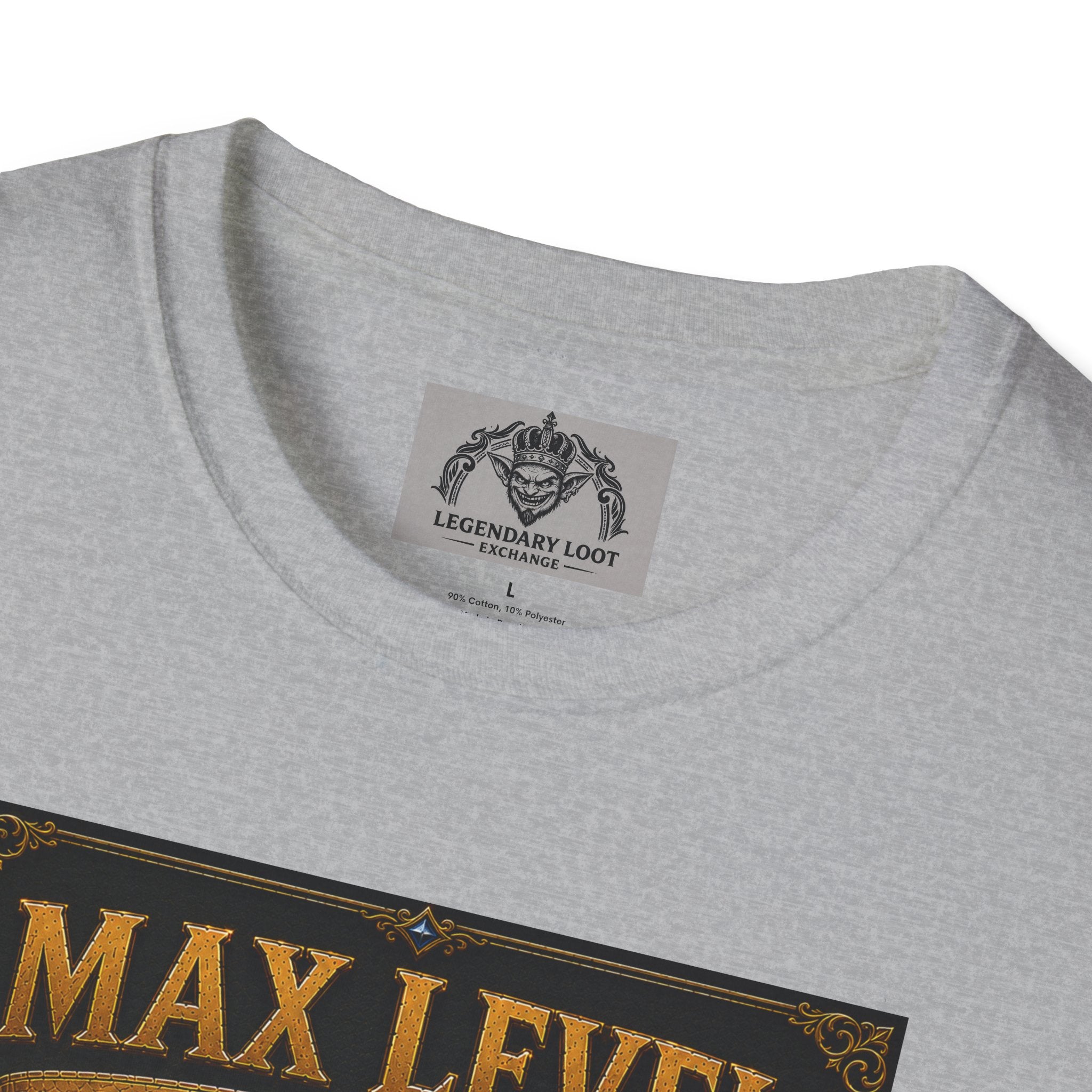 T-Shirt — "Max Level Father Class" Funny Gamer Dad Shirt (Strength, Patience, Dad Jokes)