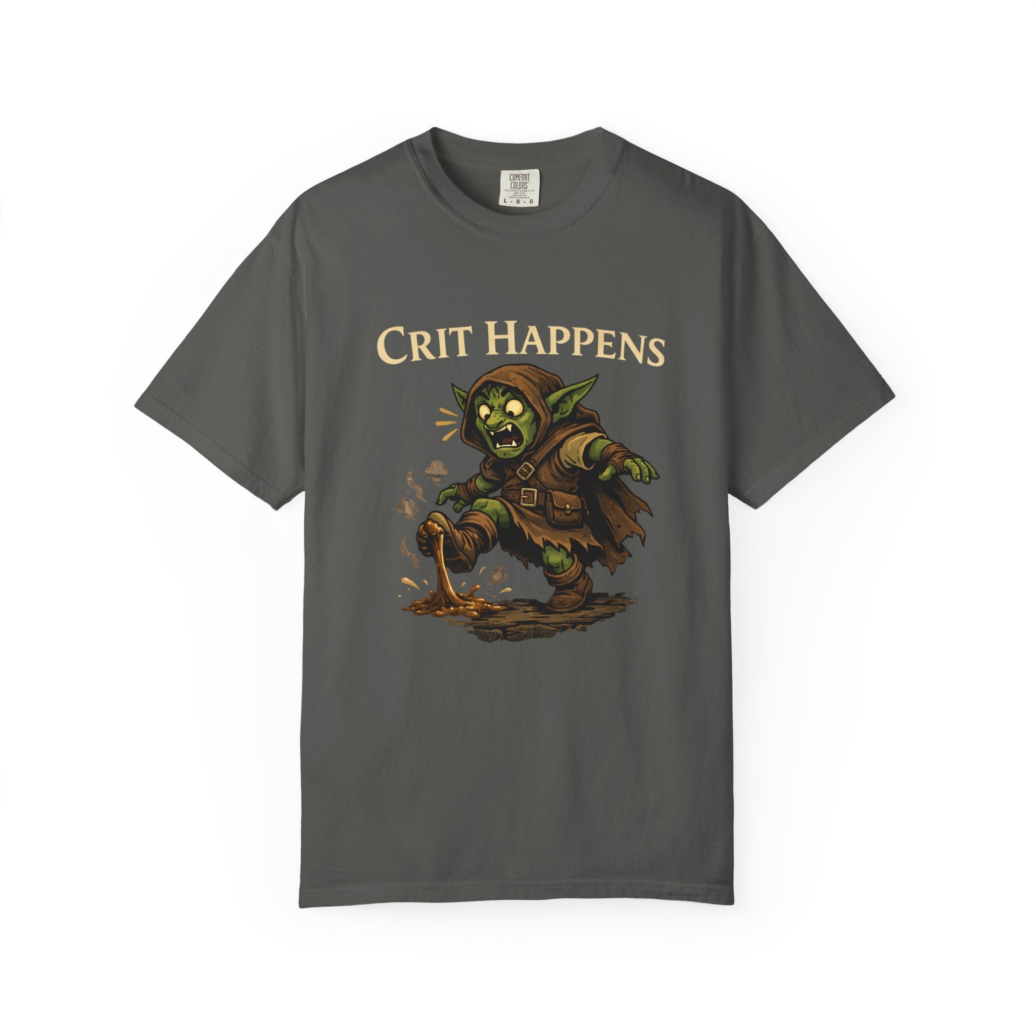 Crit Happens Goblin T-Shirt — Funny DnD Gaming Tee