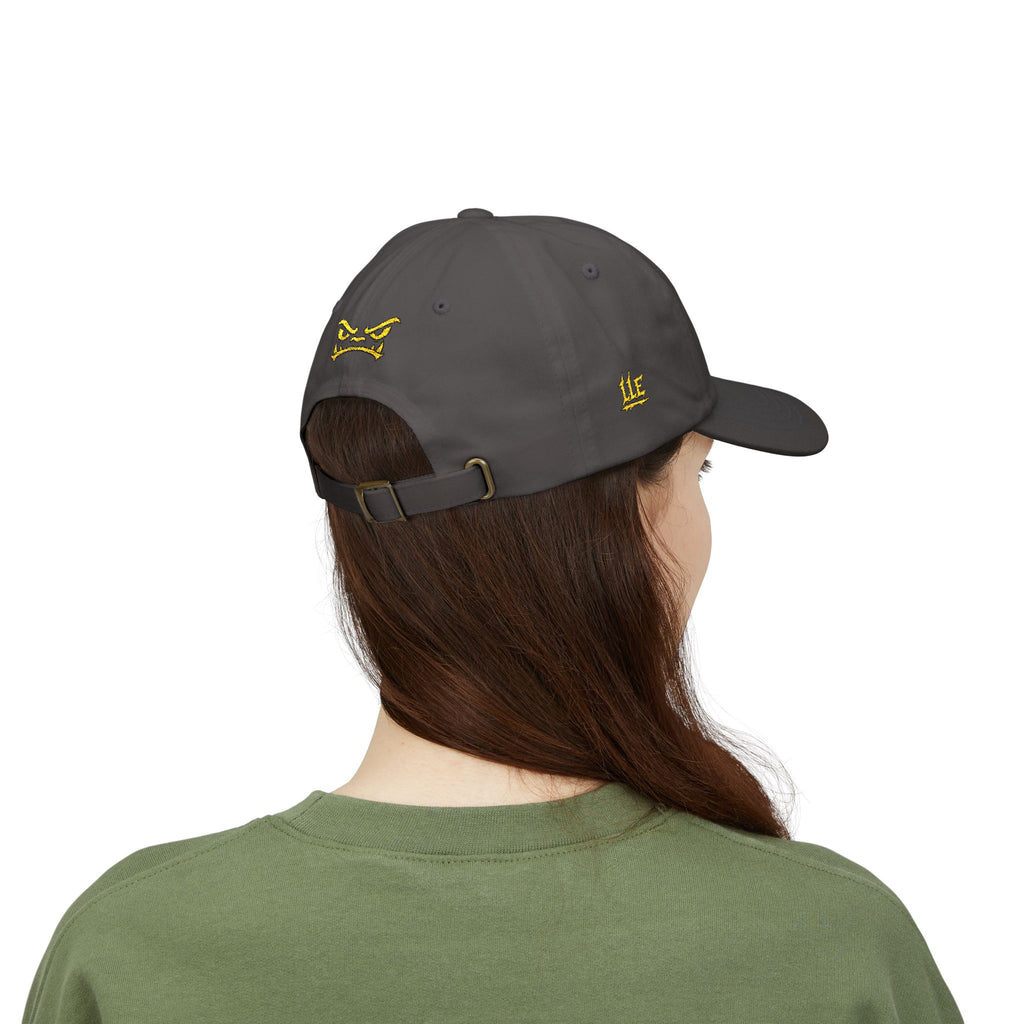Golden Griffin Embroidered Cap | White Classic Dad Cap