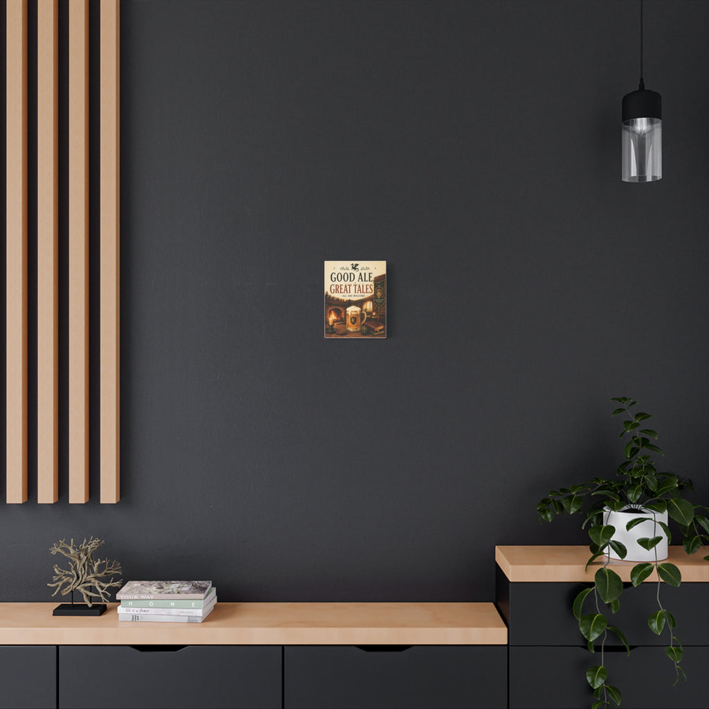 Good Ale Great Tales Canvas | Pub Fantasy Tavern Wall Art