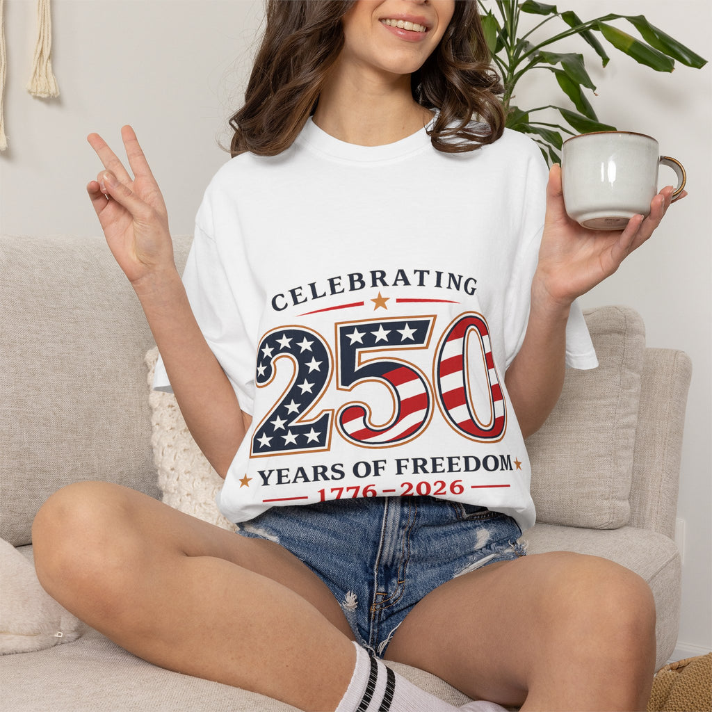 250 Years of Freedom 1776-2026 T-shirt | American Flag Patriotic Tee