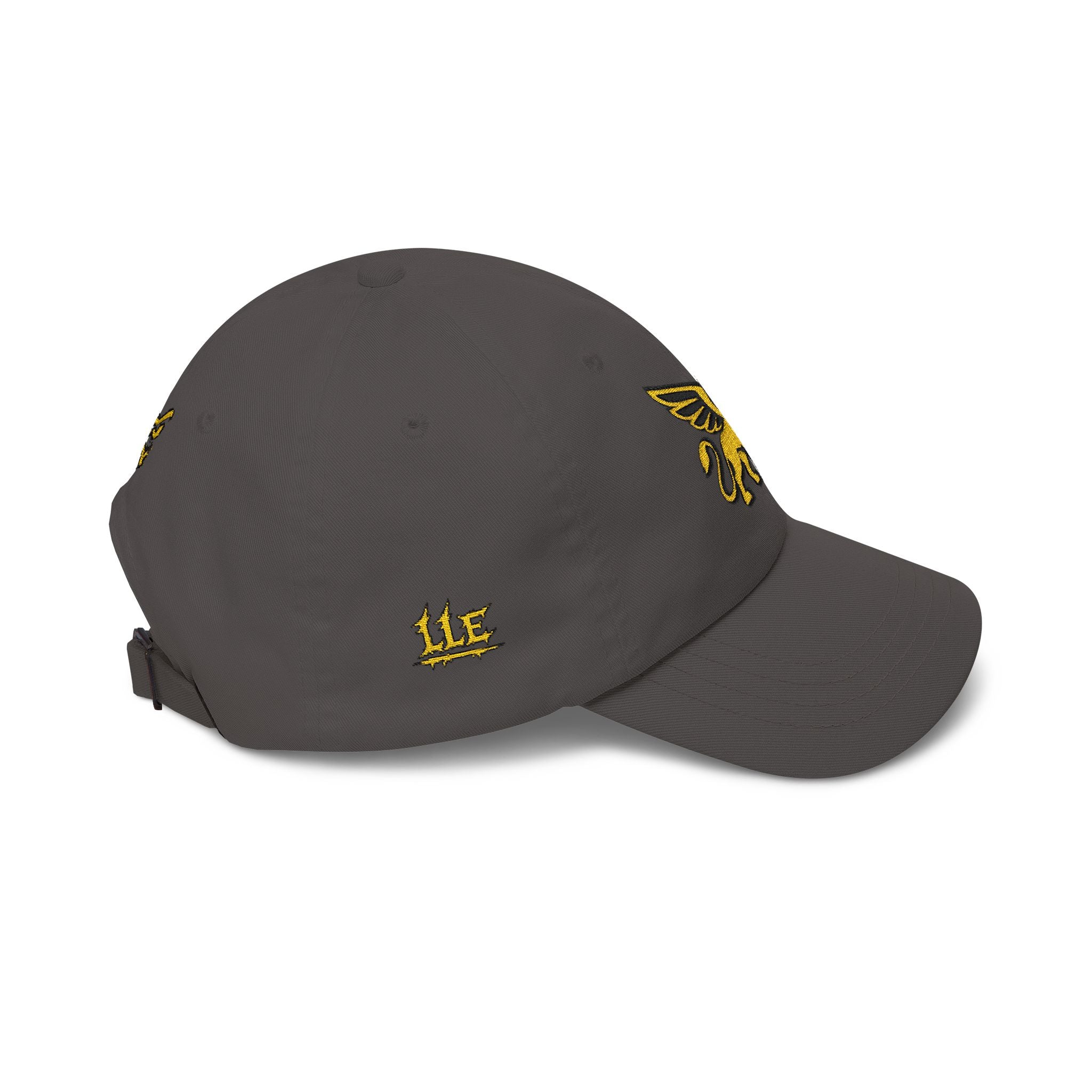 Golden Griffin Embroidered Cap | White Classic Dad Cap