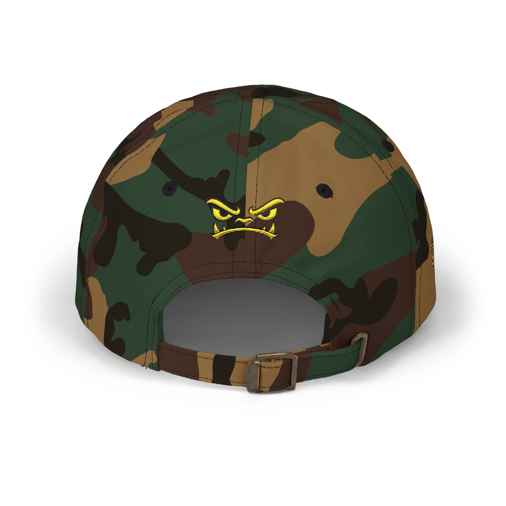 Golden Griffin Embroidered Cap | White Classic Dad Cap