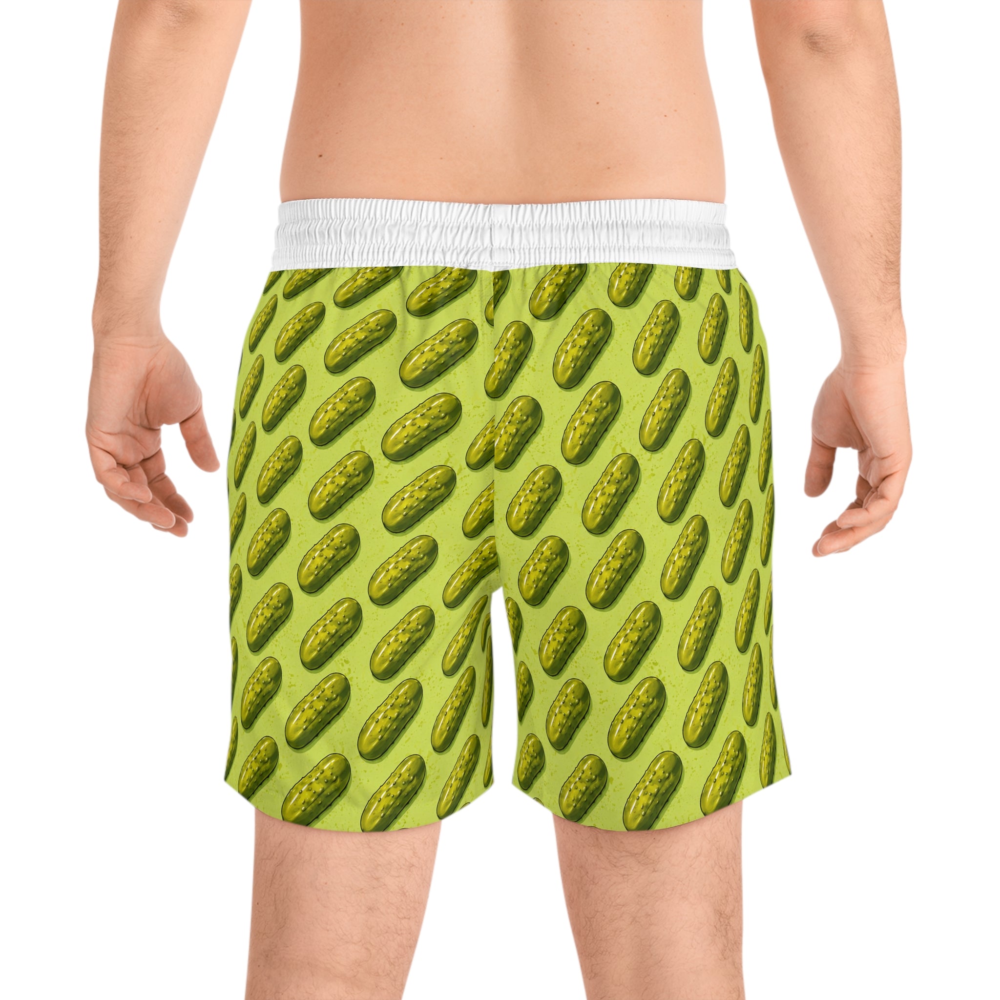 Pickle Pattern Swim Shorts | Pickle Print Beach Swimwear