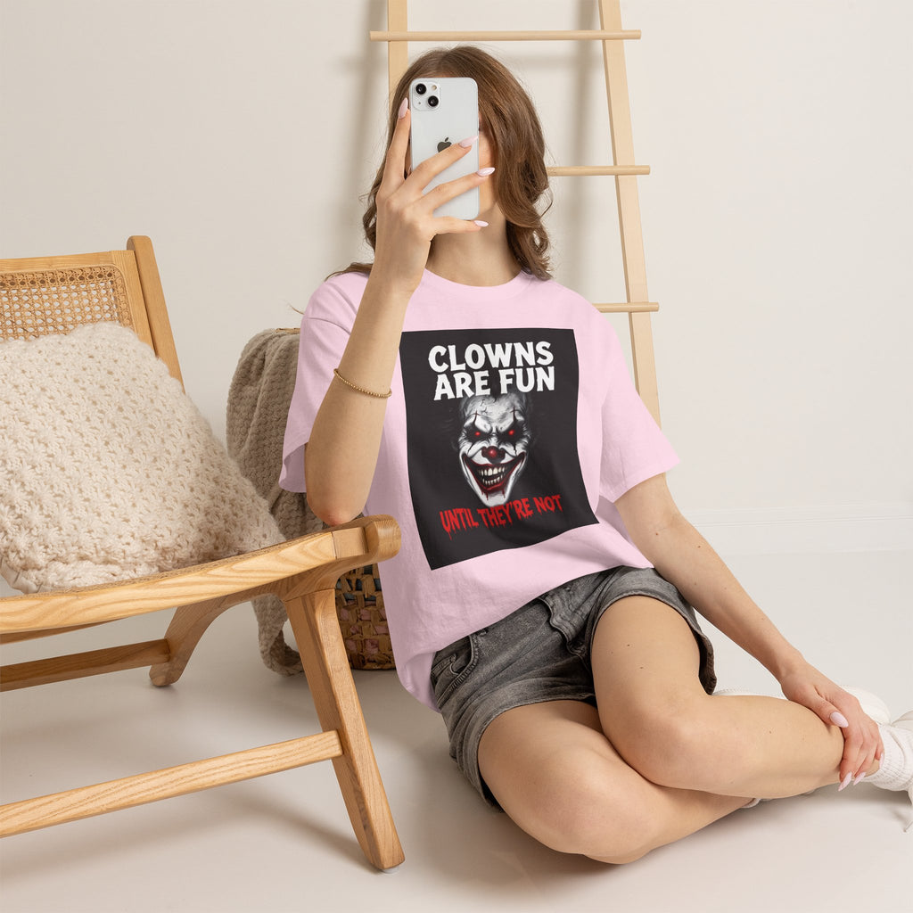 Creepy Clown T-Shirt — "Clowns Are Fun Until They're Not" Horror Tee