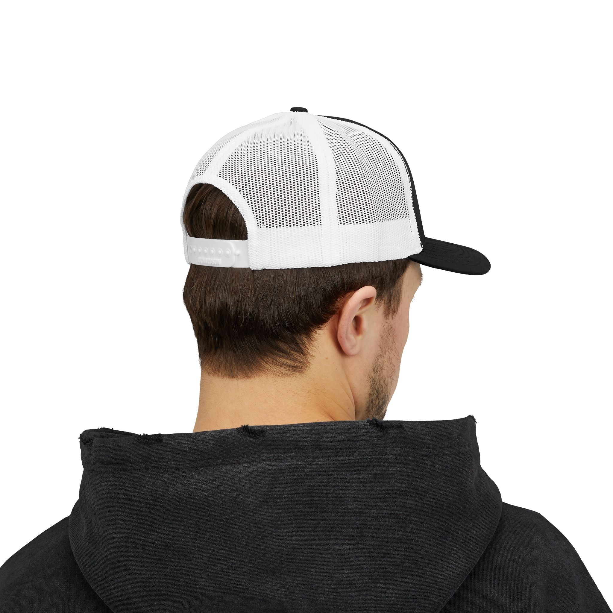 Eagle Head Embroidered Snapback Trucker Cap — Patriotic Mesh Baseball Hat