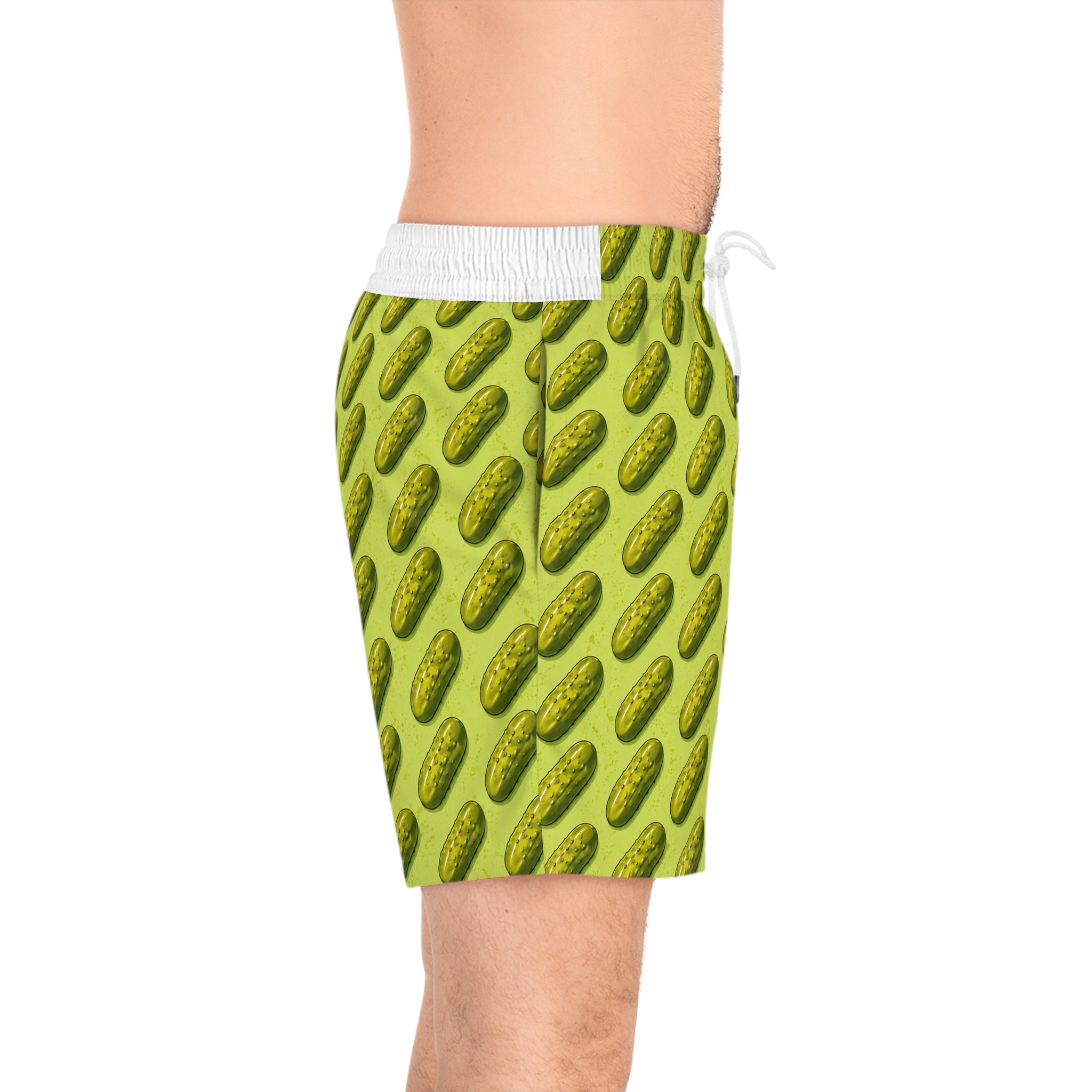 Pickle Pattern Swim Shorts | Pickle Print Beach Swimwear