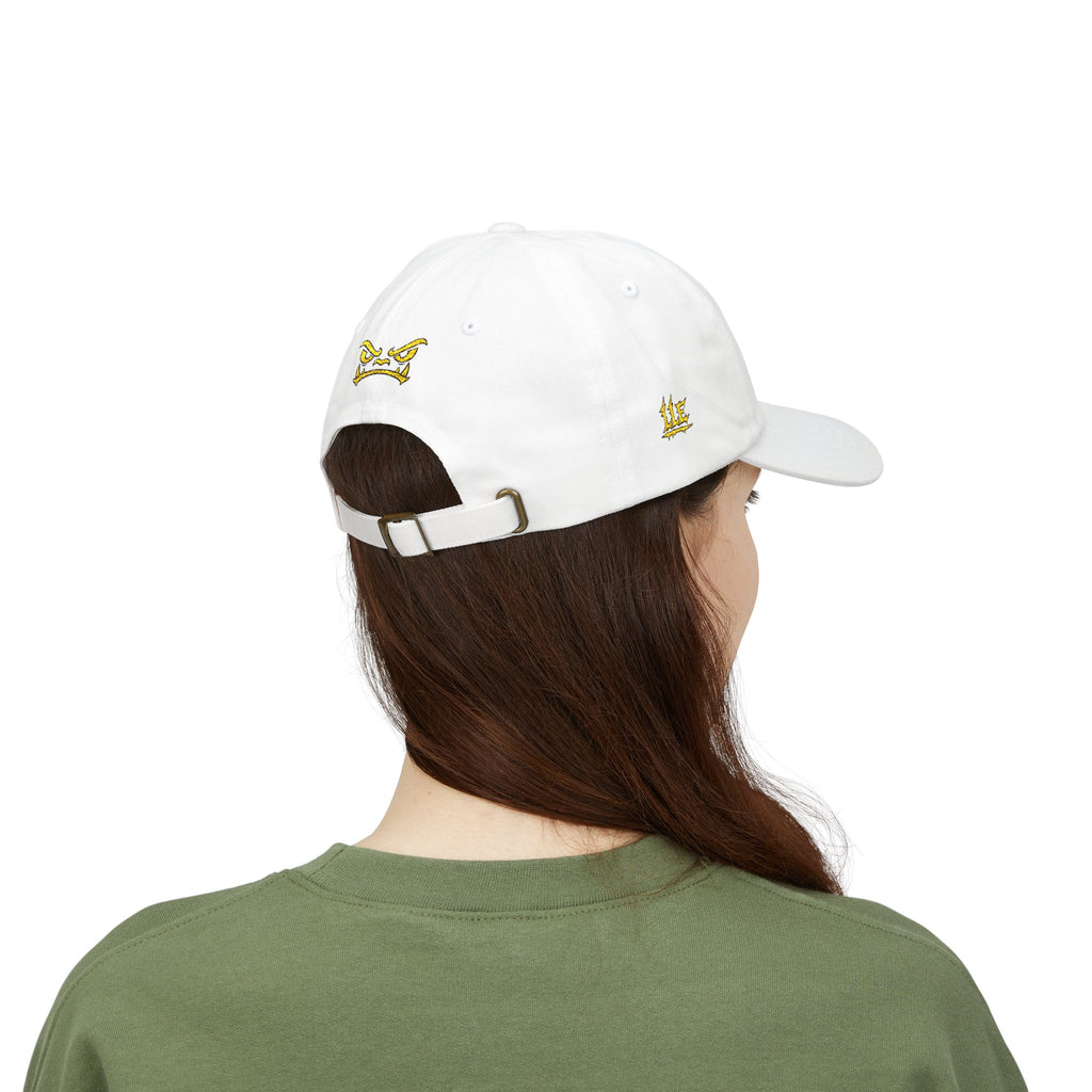 Golden Griffin Embroidered Cap | White Classic Dad Cap