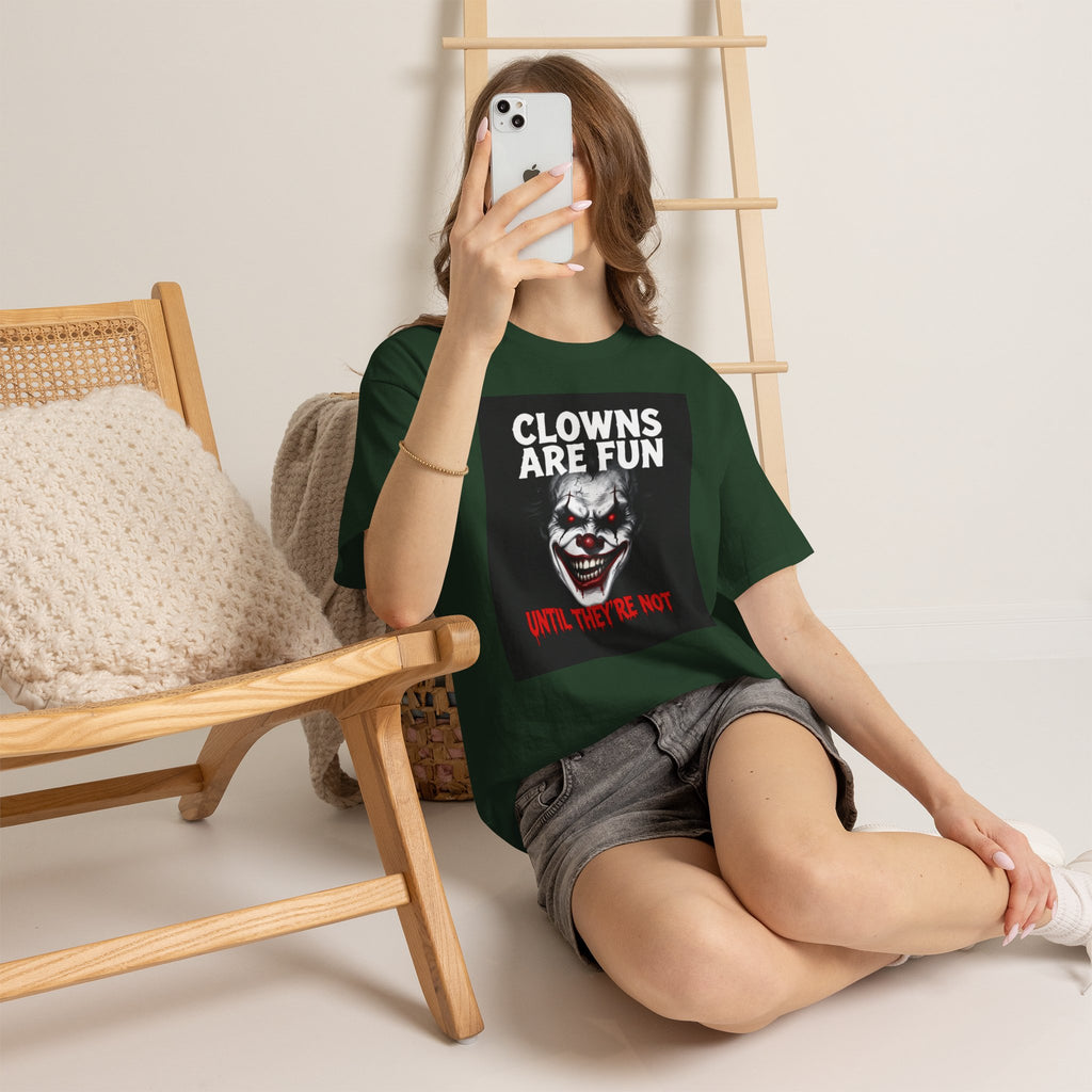 Creepy Clown T-Shirt — "Clowns Are Fun Until They're Not" Horror Tee