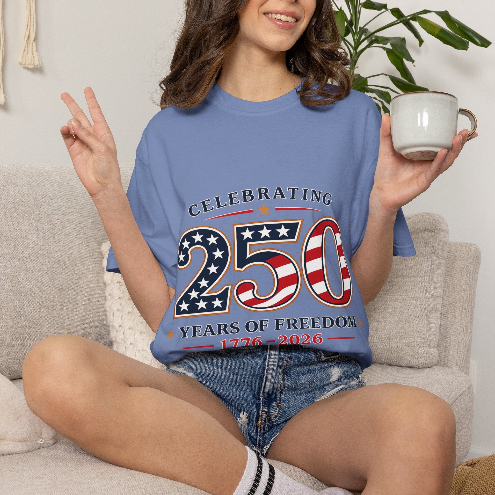 250 Years of Freedom 1776-2026 T-shirt | American Flag Patriotic Tee