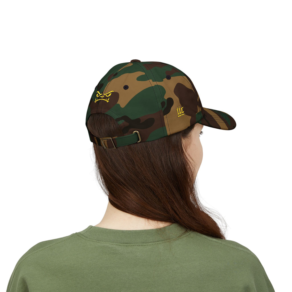 Golden Griffin Embroidered Cap | White Classic Dad Cap