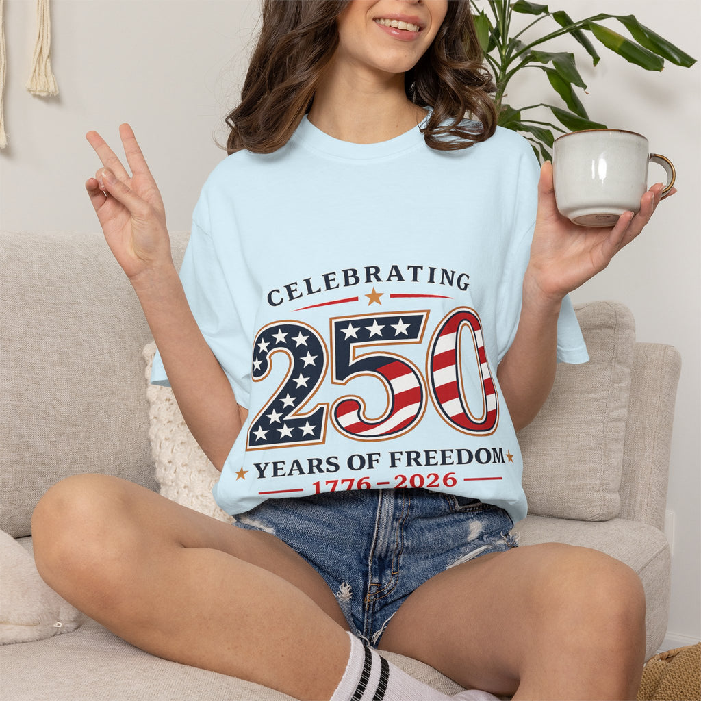 250 Years of Freedom 1776-2026 T-shirt | American Flag Patriotic Tee