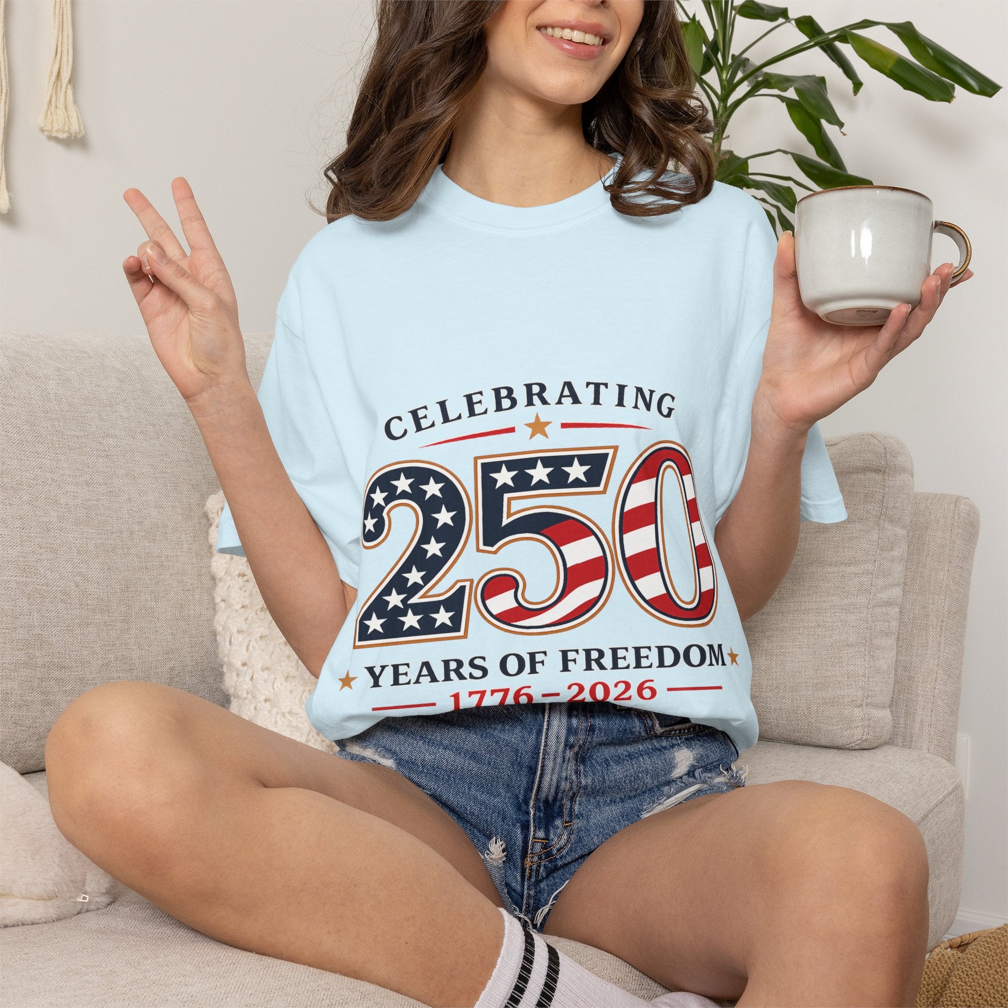 250 Years of Freedom 1776-2026 T-shirt | American Flag Patriotic Tee