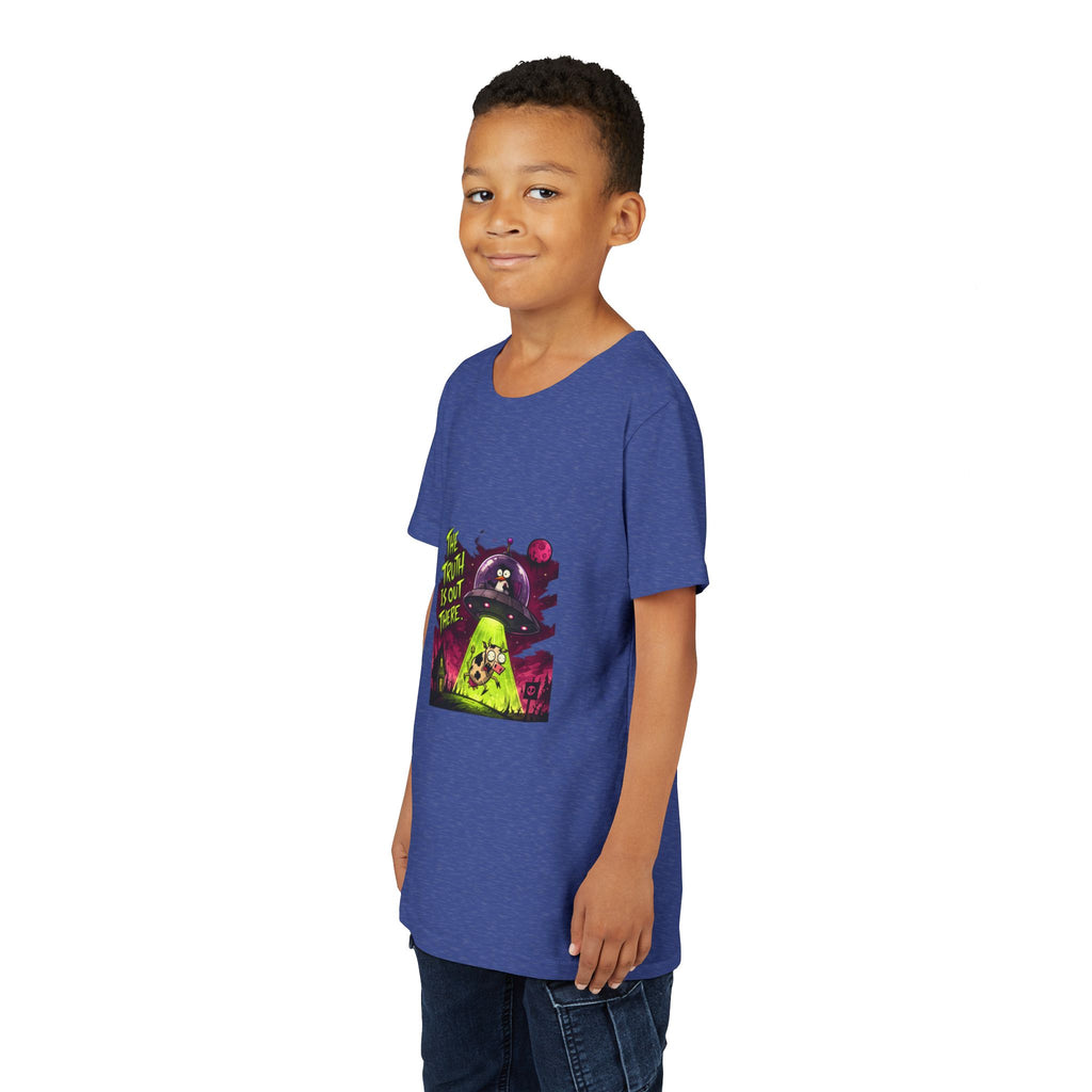 The Truth Is Out There Youth Tee | Alien UFO Graphic | Penguin | Cow